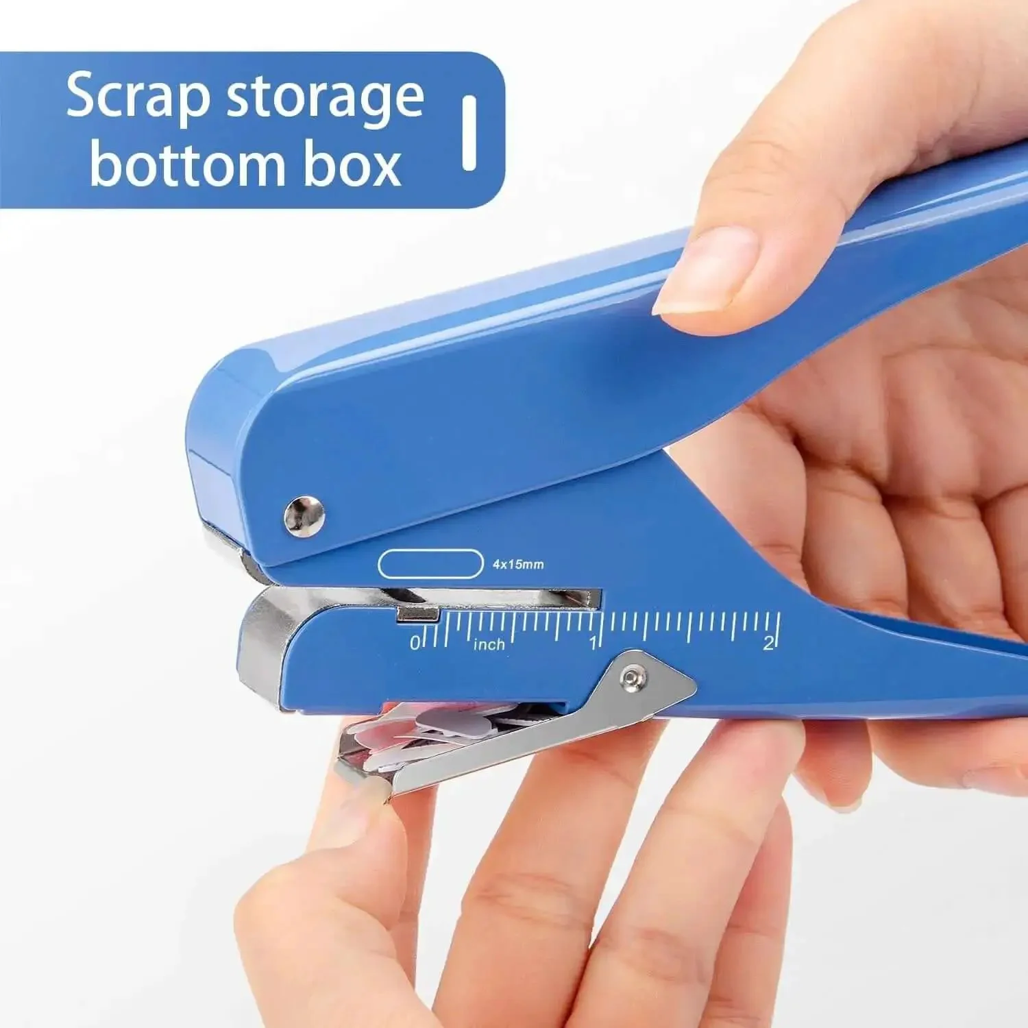 Handheld Badge Slot Punch for PVC ID Cards, Business Cards, Name Tags, and Luggage Tags - 19/32 by 5/32 Inch Hole, All Metal Construction, Heavy-Duty Puncher for Hard Cardstock and PVC Tags - Image 3