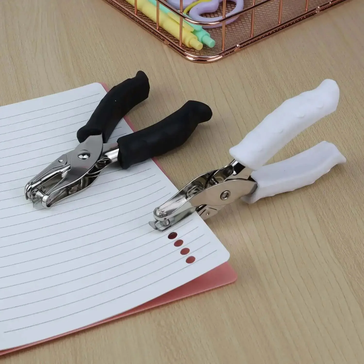 Handheld Circle Hole Puncher One Quarter Inch With Soft Grip Handle For Paper Crafts At Home Office Or Classroom Easy Single Hole Punch Tool For Scrapbooking And Card Making Handy - Image 2