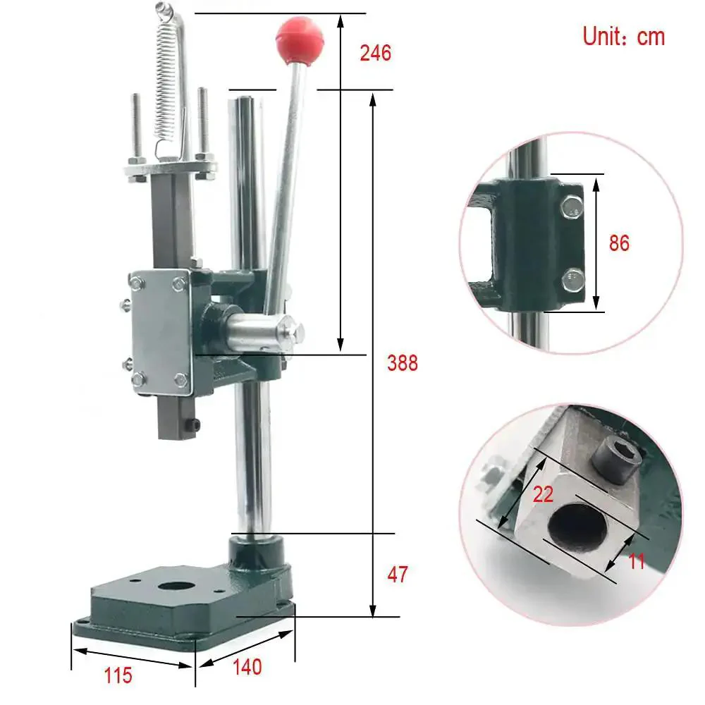Handheld Leather Hole Punch And Stamping Press For DIY Crafting Adjustable 1.5 To 13 mm Chuck And 4.4 Cm Press Plate Great For Belts Bags Wallets And Watch Straps Get Your Craft On With This Quiet Pro Level Leather Tool - Image 6