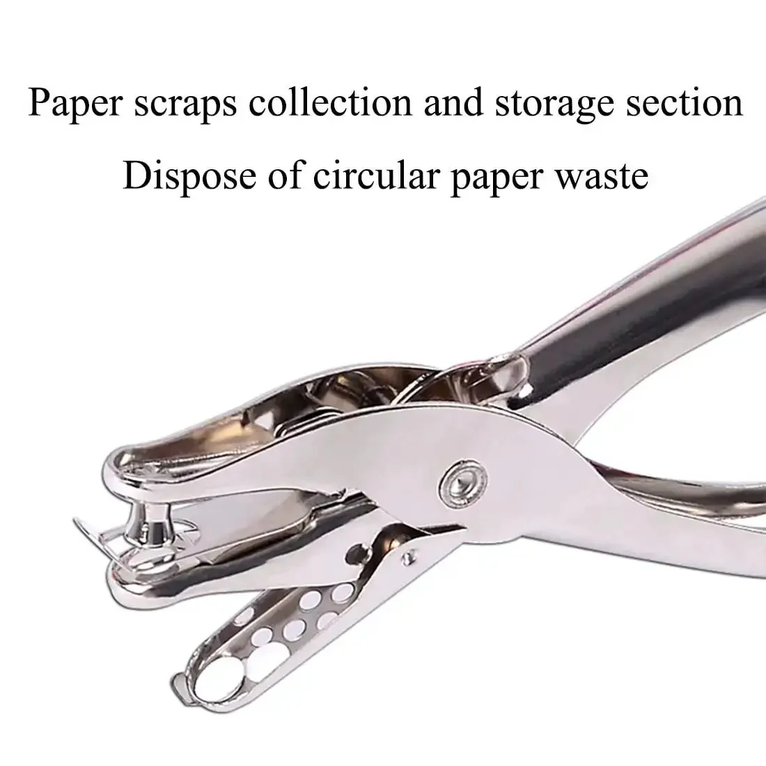 Handheld Metal Circle Hole Punch 6mm For Scrapbooking Loose Leaf Paper No Fuss Easy To Use Punching Tool Durable Office School Home Craft Accessory Punches Clean 6mm Holes On Up To Five Sheets - Image 3