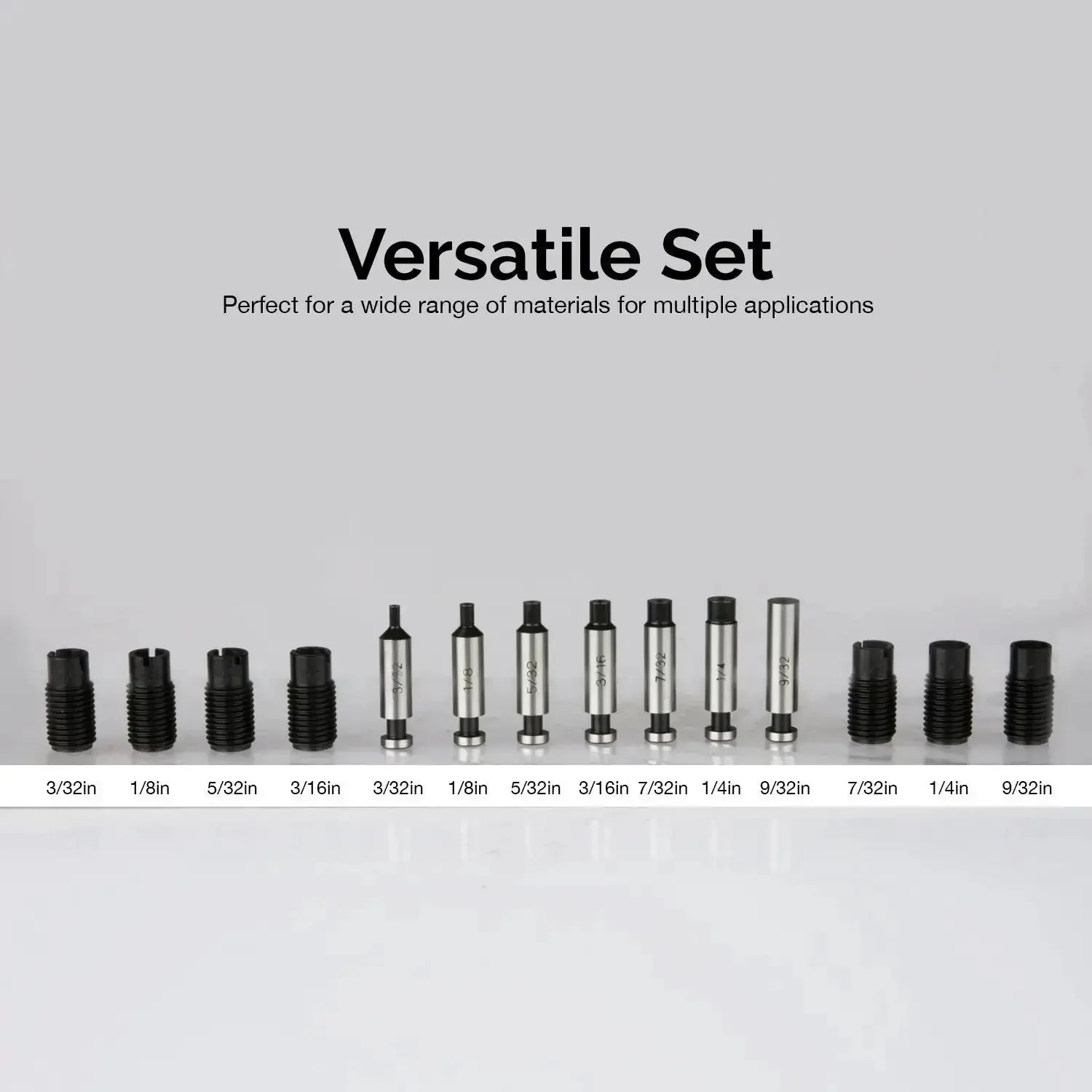 Handheld Power Punch Kit For Precise Holes In Sheet Metal Up To Sixteen Gauge With Chrome Vanadium Cr V Punches And Dies For Clean Rapid Holes In Metals Including Three Thirty Second Inch By Nine Thirty Second Inch - Image 3