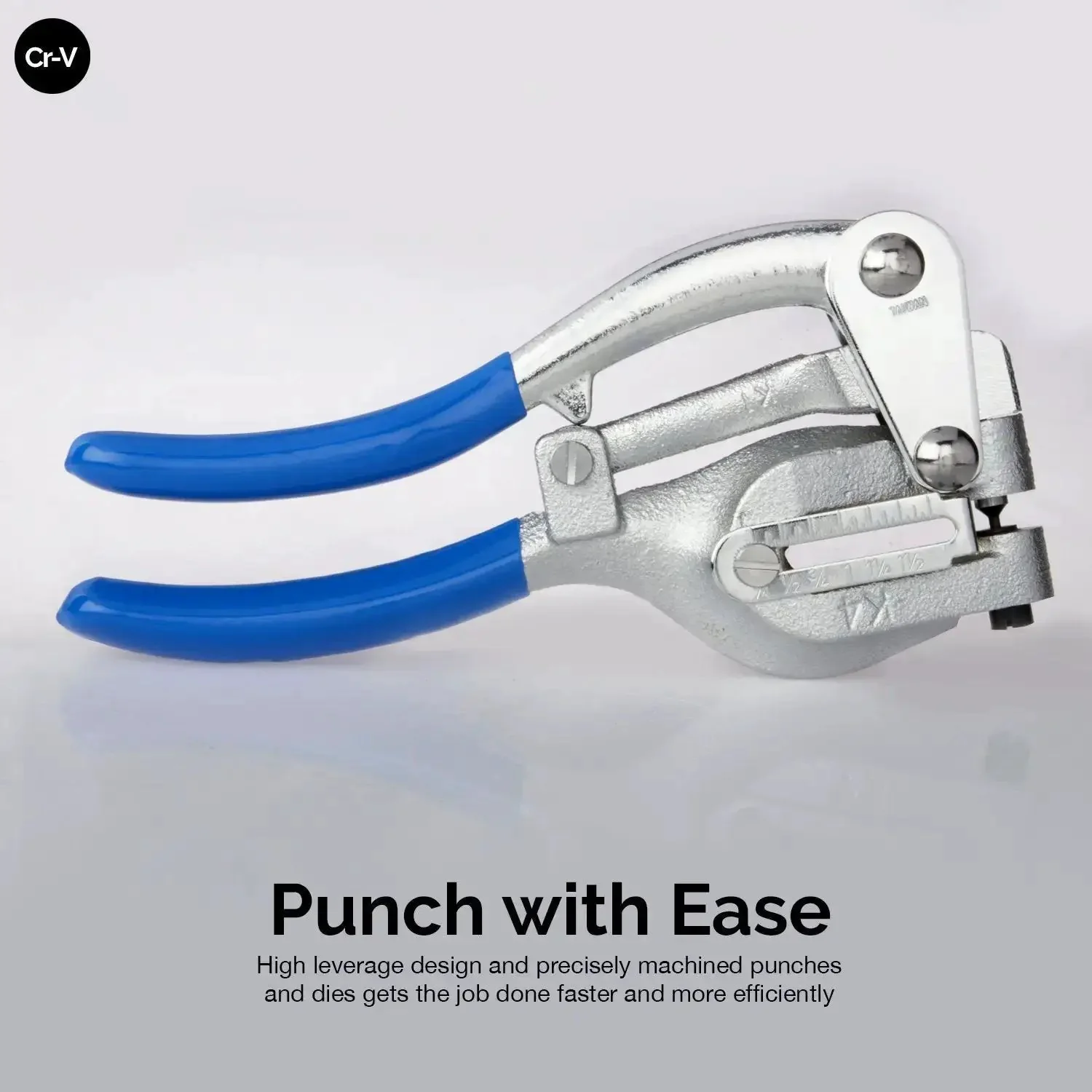 Handheld Power Punch Kit For Precise Holes In Sheet Metal Up To Sixteen Gauge With Chrome Vanadium Cr V Punches And Dies For Clean Rapid Holes In Metals Including Three Thirty Second Inch By Nine Thirty Second Inch - Image 5