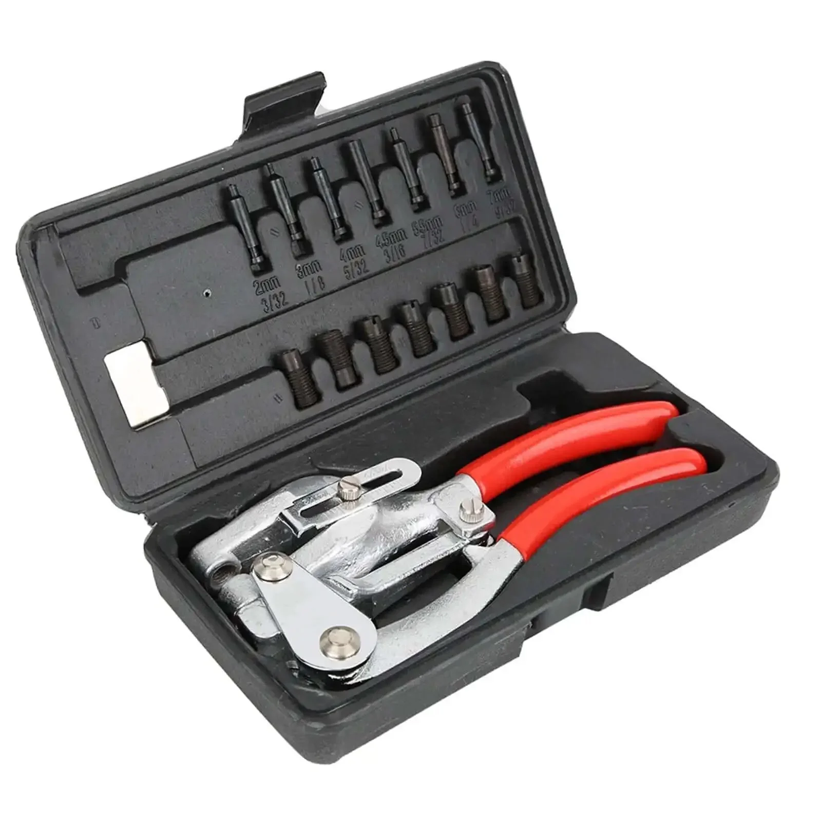 Handheld Power Punch Kit With Adjustable Hole Depth From 6 To 41mm, Sheet Metal Punch Pliers Set With 7 Interchangeable Nozzles Ranging 2 To 7mm For Iron, Plastic And Ceiling Construction - Image 7