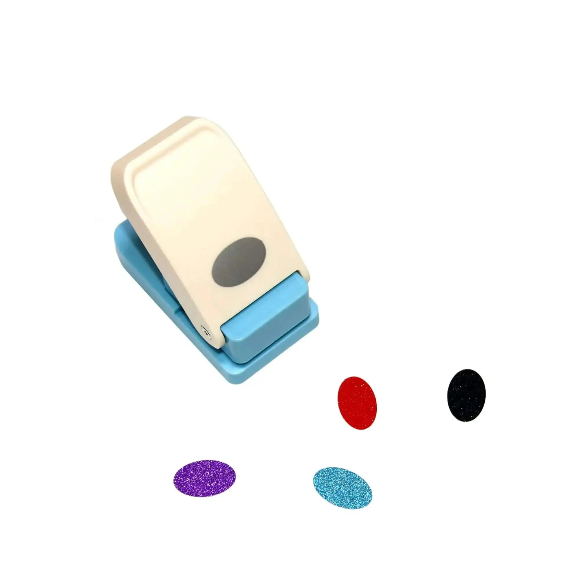 Handmade Scrapbooking One Inch Lever Punch Embossing Tool Dope Little Mini Fancy Punch Oval 25mm for Paper Cards Invitations Thin Cardstock EVA Foam Easy Press Operation