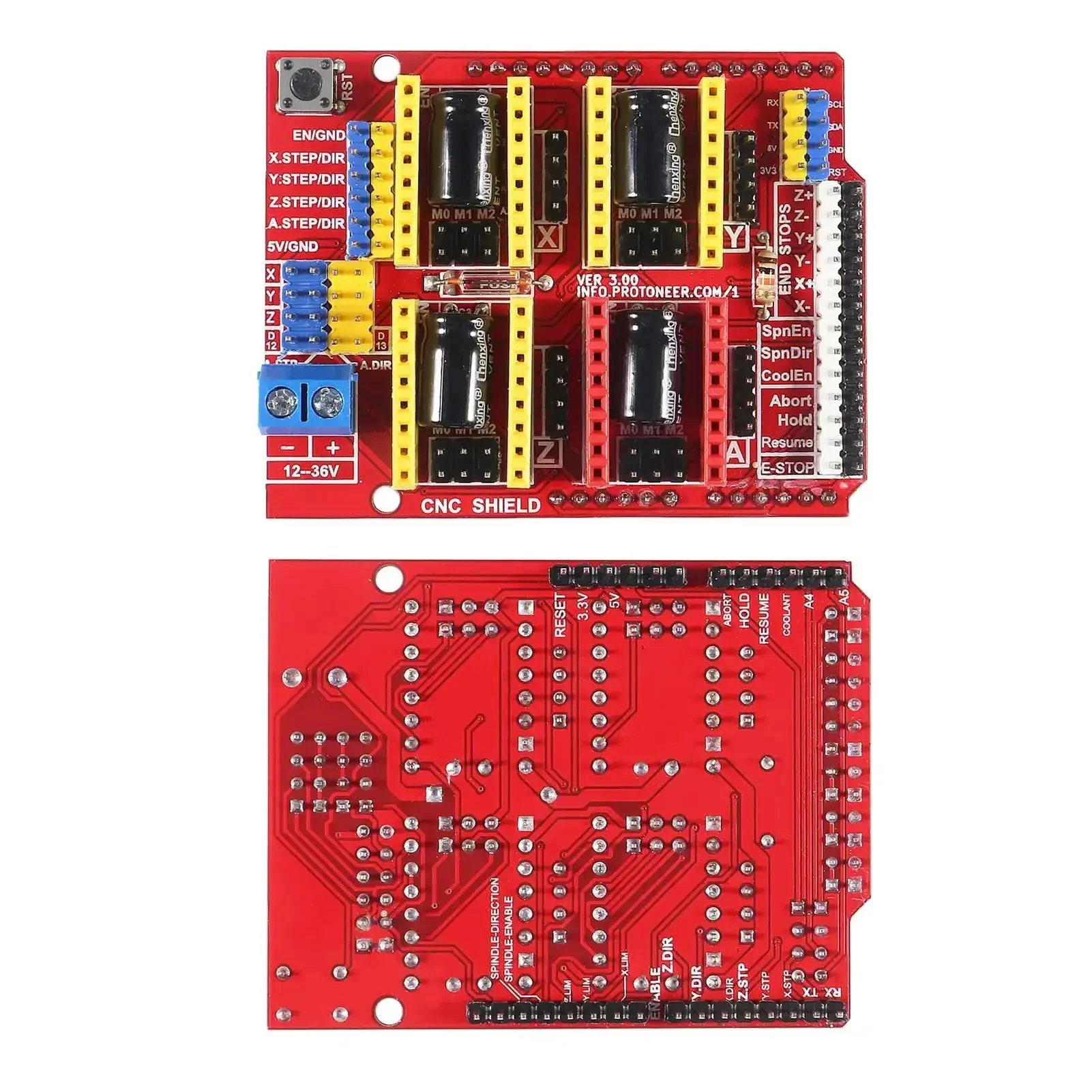 Hands On CNC Shield Expansion Board V3.0 With Four DRV8825 Stepper Driver Modules And Heatsinks For Engravers And 3D Printers RAMPS 1.4 Compatible Supports Six Step Resolutions And Adjustable Current Limit For Smooth Accurate Motion - Image 9