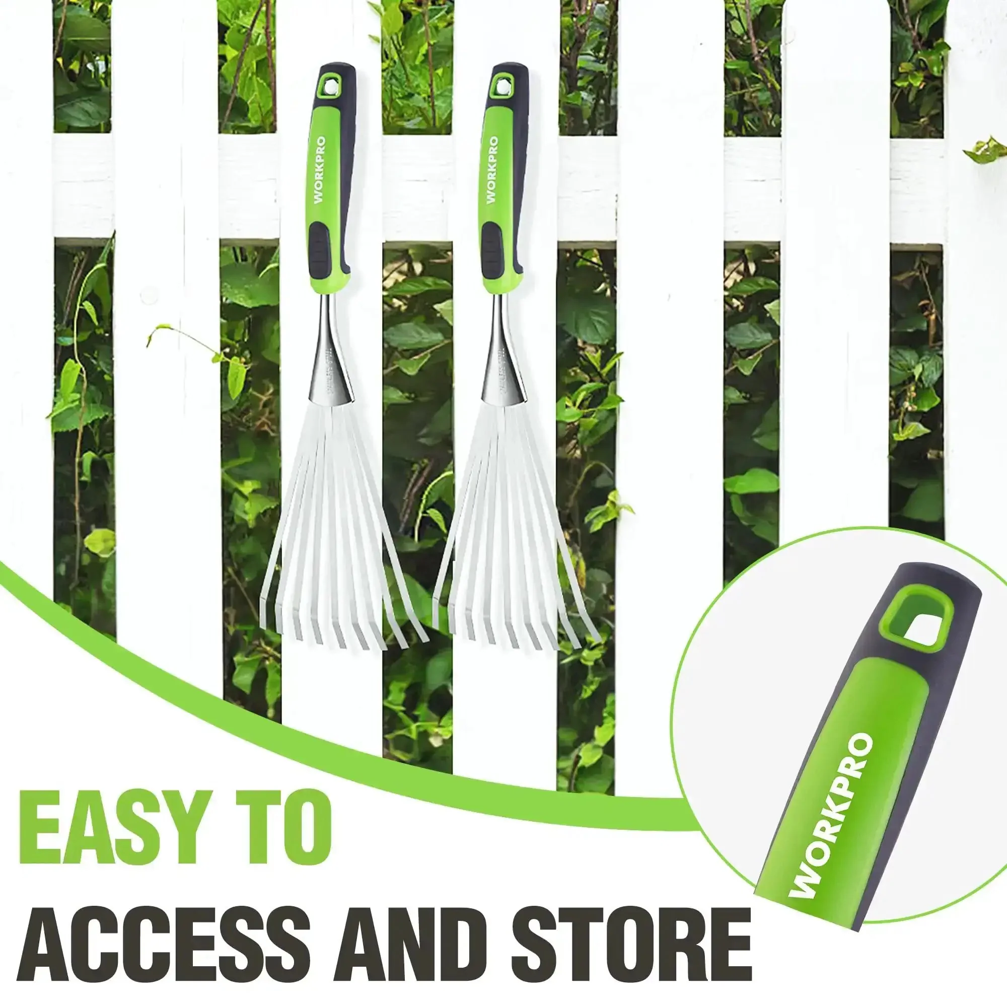 Handy 16 Inch Compact Stainless Steel Hand Rake With Soft Grip Handle Versatile Small Garden Rake For Delicate Plants Leaves Mulch Spreading And Light Soil Tilling In Narrow Beds And Flower Borders - Image 4