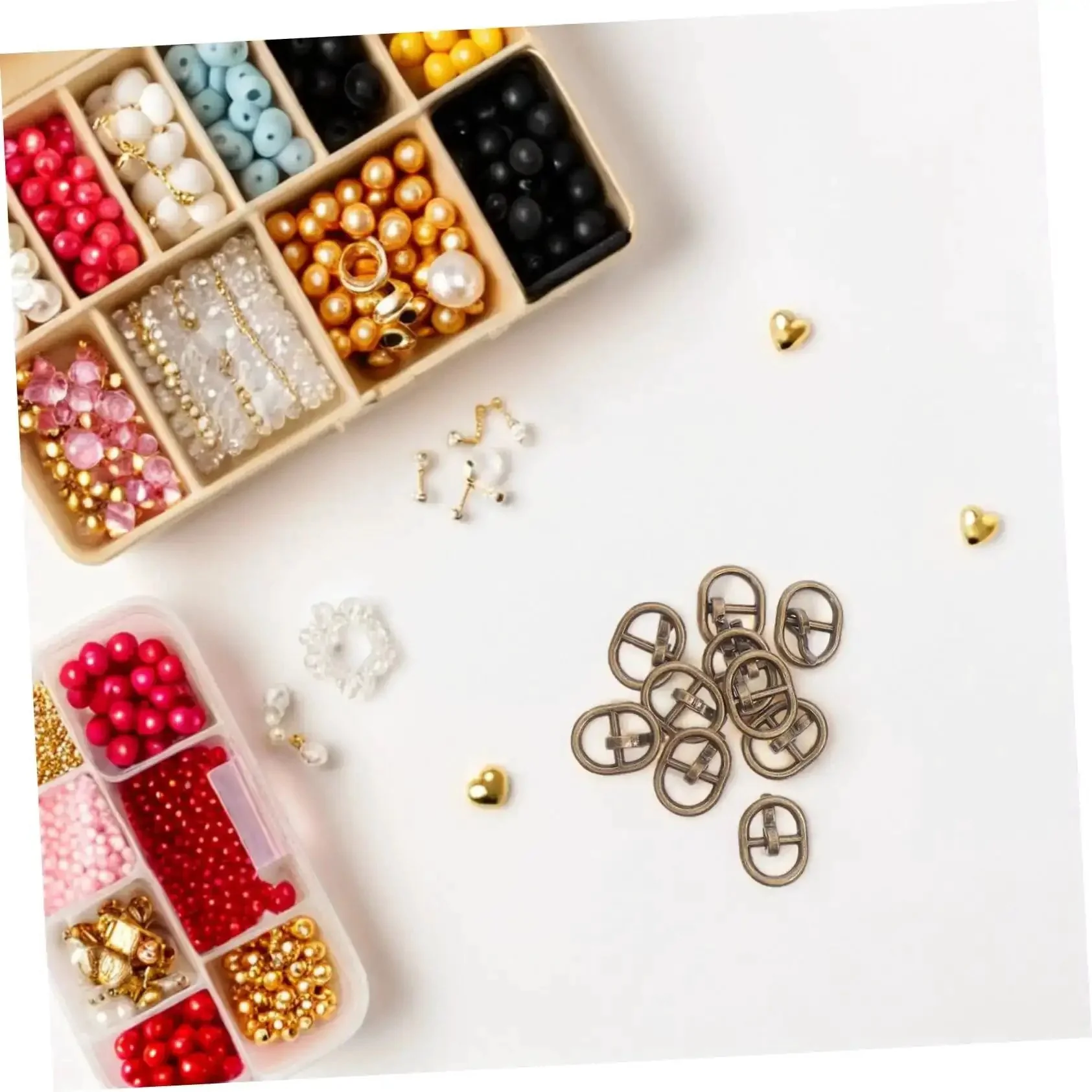 Handy Mini Buckle Sewing Kit 150 Piece Set for Doll Clothes and DIY Craft Projects, Alloy Single Prong Belt Fasteners in Silver Gunmetal and Antique Bronze, Perfect for Accessories and Small Belts - Image 5