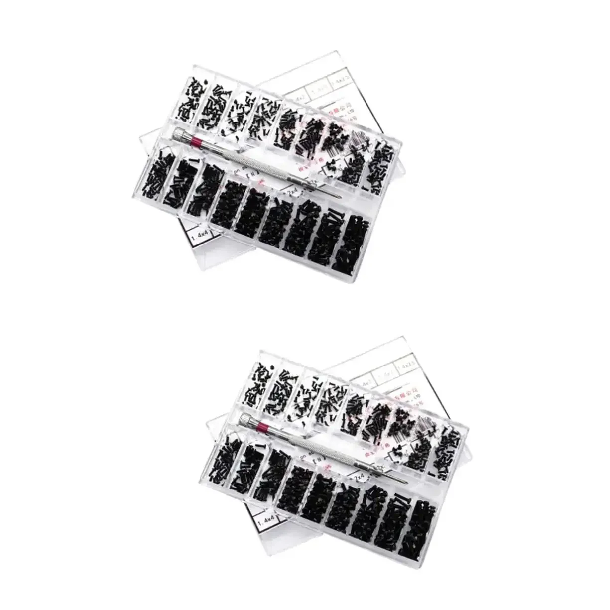Handy Miniature Screw Set With 18 Different Countersunk Flat Screws For Glasses, Watches And Small DIY Projects In A Neat Organized Storage Box Perfect For Repairs, DIY Enthusiasts, And Everyday Fixes On Glasses And Watches