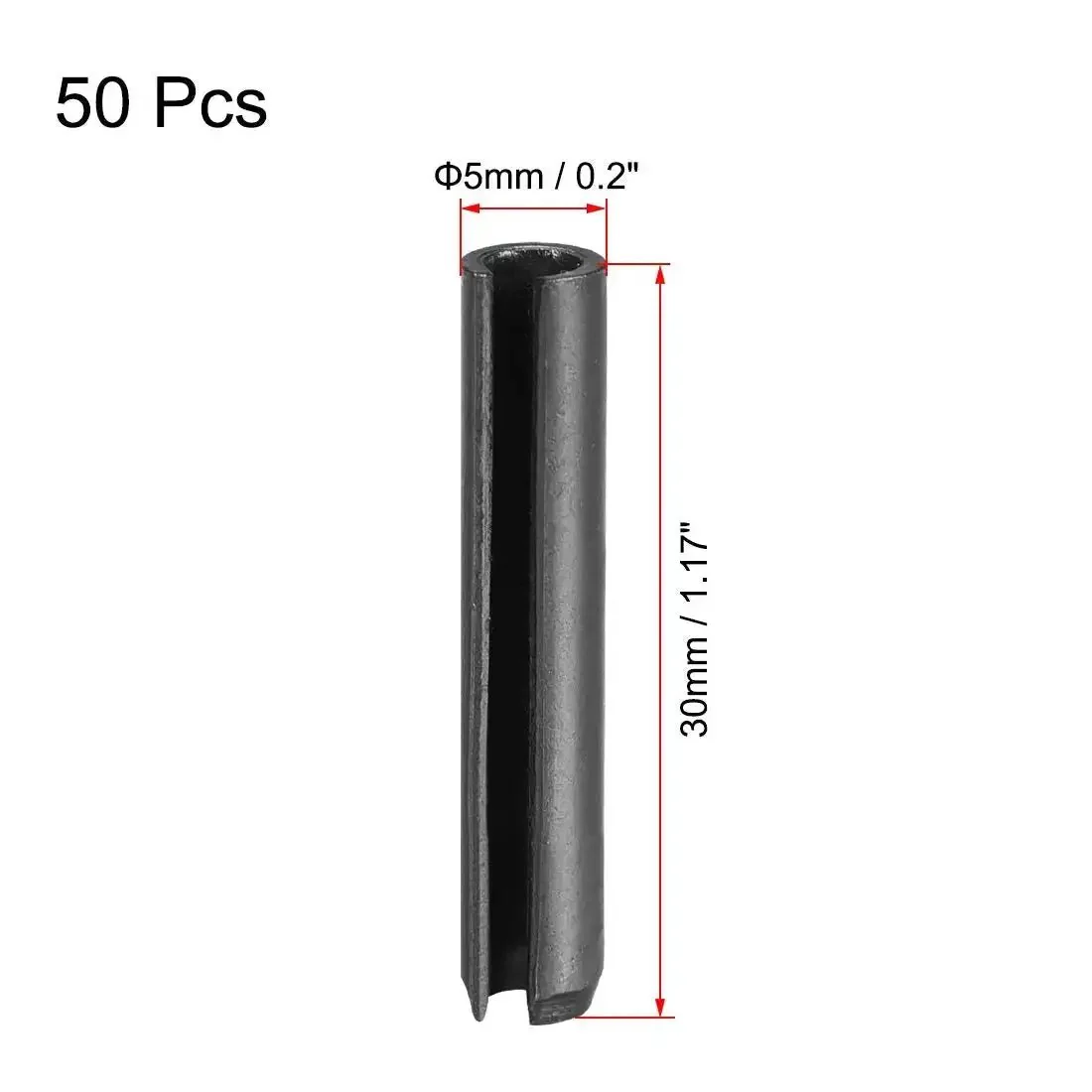 Handy Slotted Spring Pin Assortment Kit 5mm By 30mm Plain Finish 65Mn Axial Pins, 50 Pieces For Quick Positioning, Connecting And Fixing In Small Machine Projects - Image 3