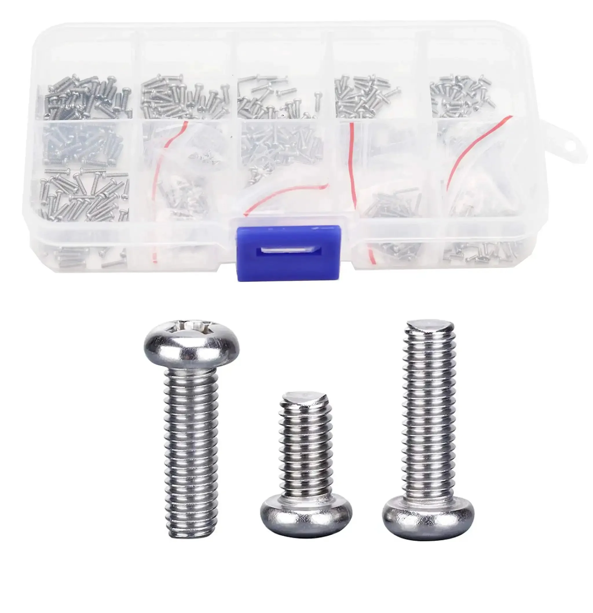 Handy Small Screws Kit For Electronics Repair M1.0 M1.2 M1.4 M1.6 Phillips Pan Head 550 Pieces 304 Stainless Steel Storage Box Perfect For DIY Fixes On Phones Laptops Drones And Gadgets