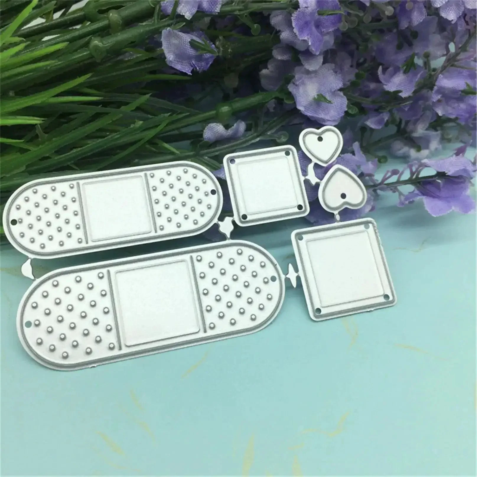 Happy Birthday Balloons Metal Cutting Dies For Card Making And Scrapbooking Die Cuts Set With Background Embossing Templates Punch Template And DIY Album Decor Durable Carbon Steel Reusable 5.5x11.5cm - Image 3
