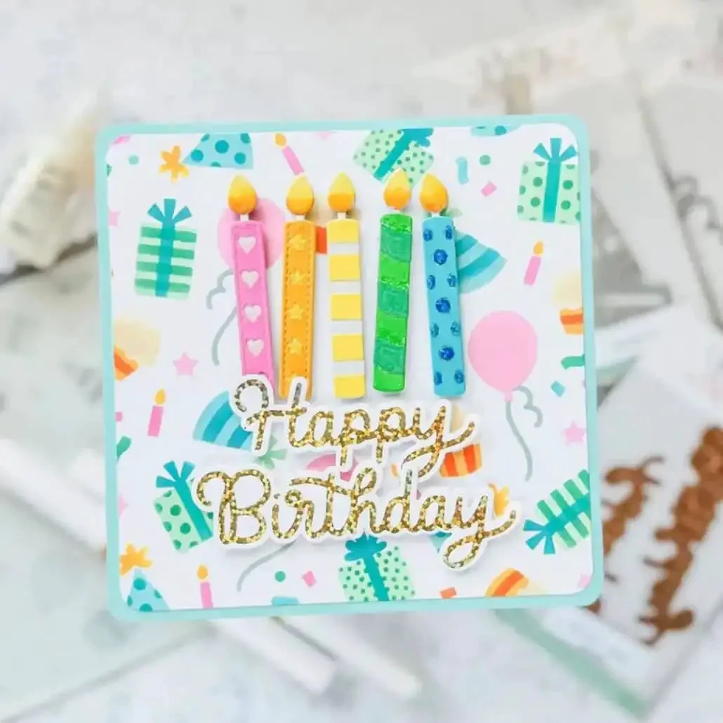 Happy Birthday Balloons Metal Die-Cuts For Scrapbookers And Card Makers, DIYers, Balloon Dies 5.5x11.5cm, Durable Carbon Steel Dies For Paper Craft, Background Embossing Stencils, DIY Album Decor - Image 6