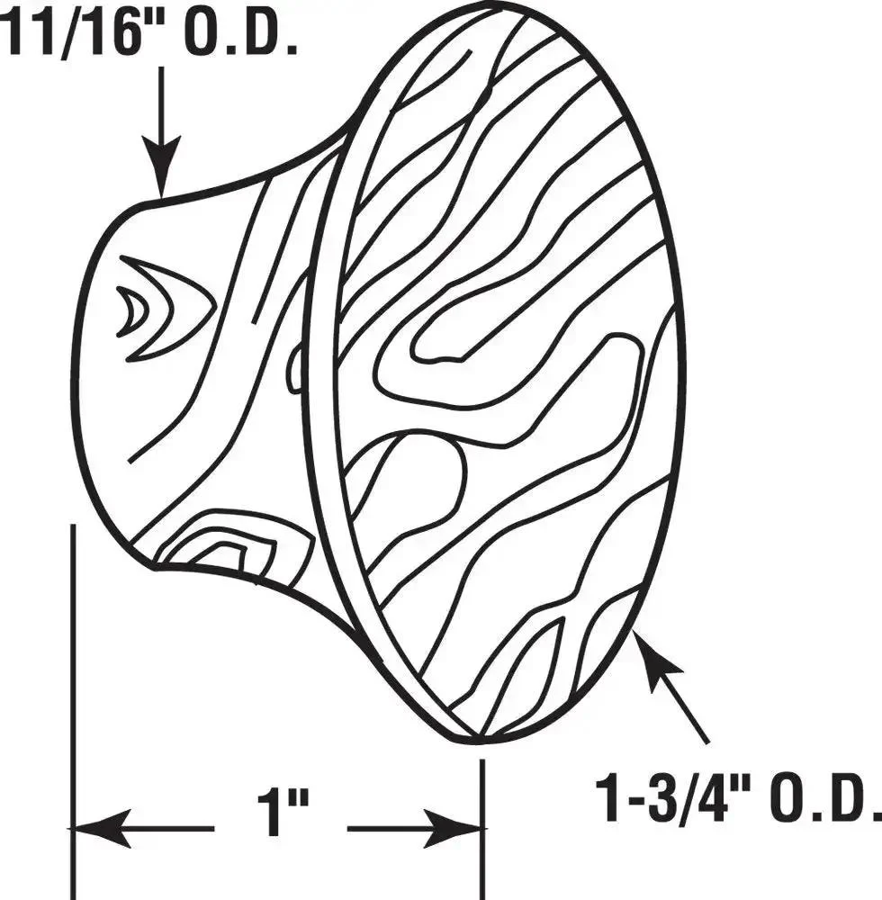 Hardwood Bi Fold Door Pull Knob Set Of 2 One And Three Quarters Inch Diameter Knob With Eleven Sixteenths Inch Base Solid Wood Door Panel Hardware Natural Finish Ready To Stain Or Paint DIY Friendly And Easy To Install - Image 3