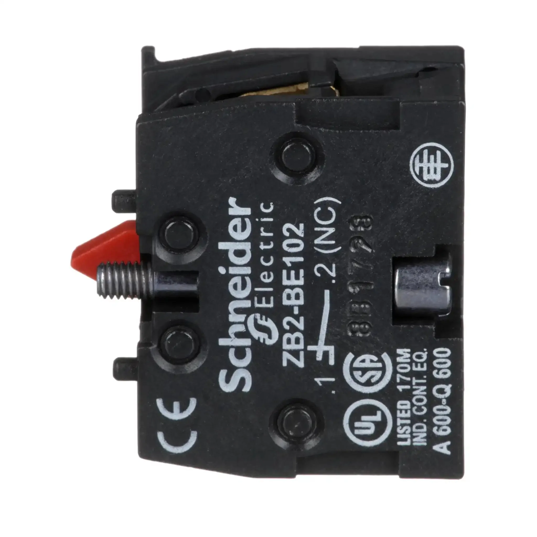 Harmony XAC Beefy Add On Single Contact Block For Industrial Machines And Manufacturing With Screw Clamp Terminal Front Mounting Spring Return 1NC 1 Speed Rated - Image 2