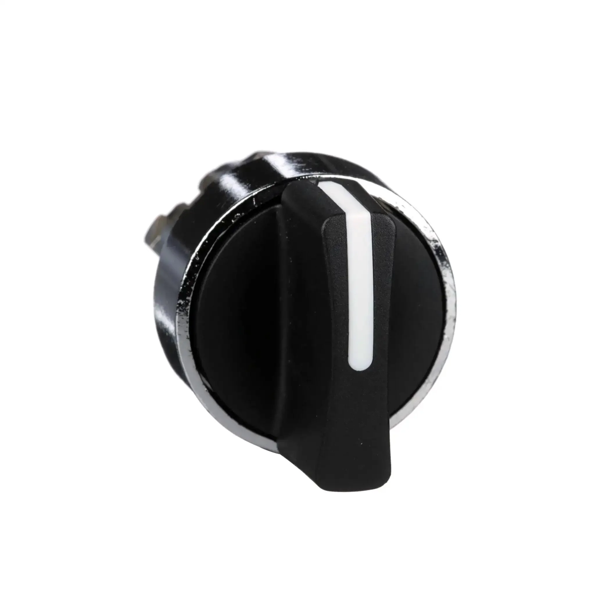 Harmony XB4 Selector Switch Head With Chrome Plated Metal Bezel For 22mm Cutouts, Two Positions, Stay Put Operation, Ergonomic Black Handle And Easy Panel Mount Installation For Industrial Machinery Control