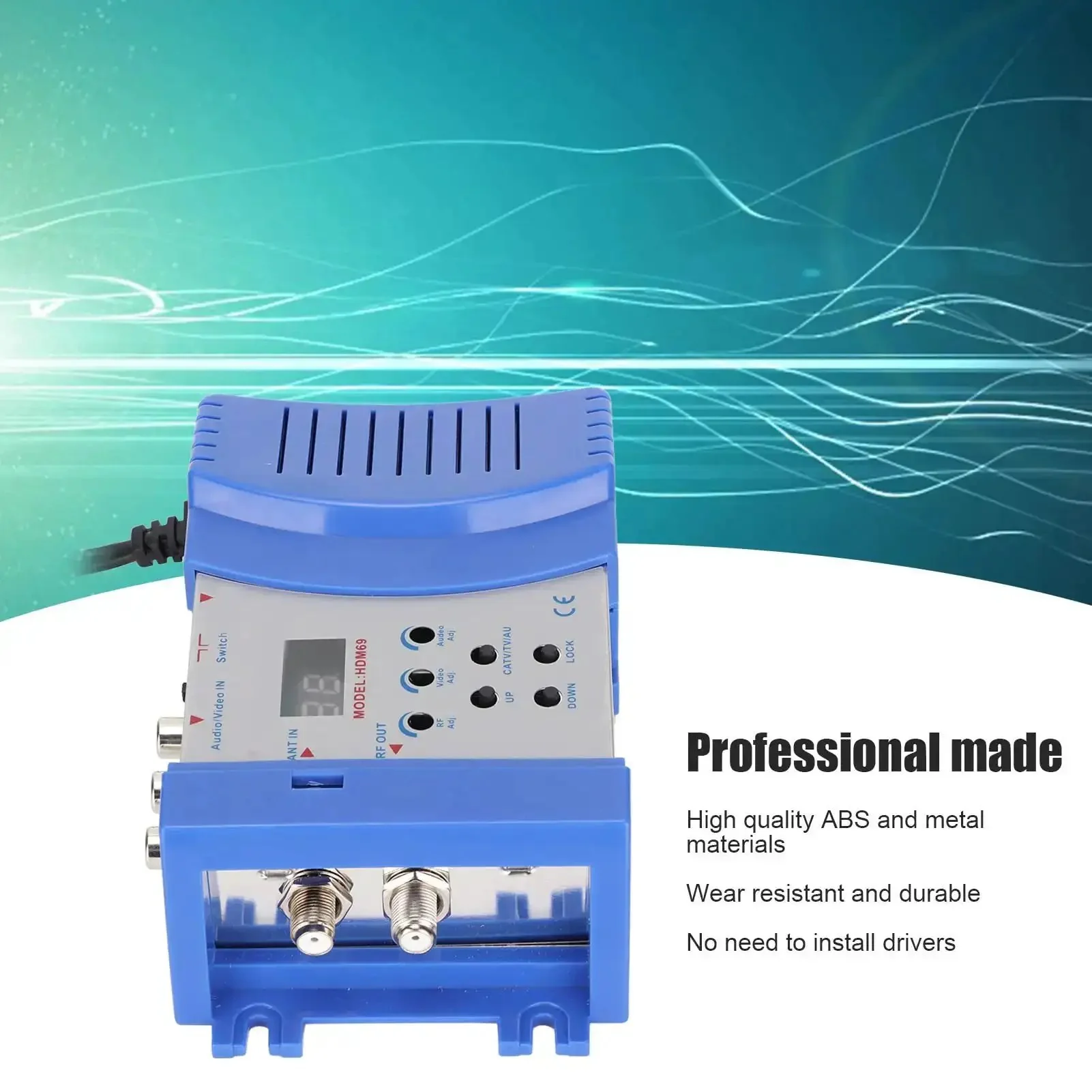 HDMI Modulator For Home TV RF Modulator Converts AV To RF In PAL NTSC VHF UHF Dual Frequency Output Adjustable AV Level Supports 1080P 1080i 720P 576P 576i 480p 90 To 240V Power F Female Connector - Image 5