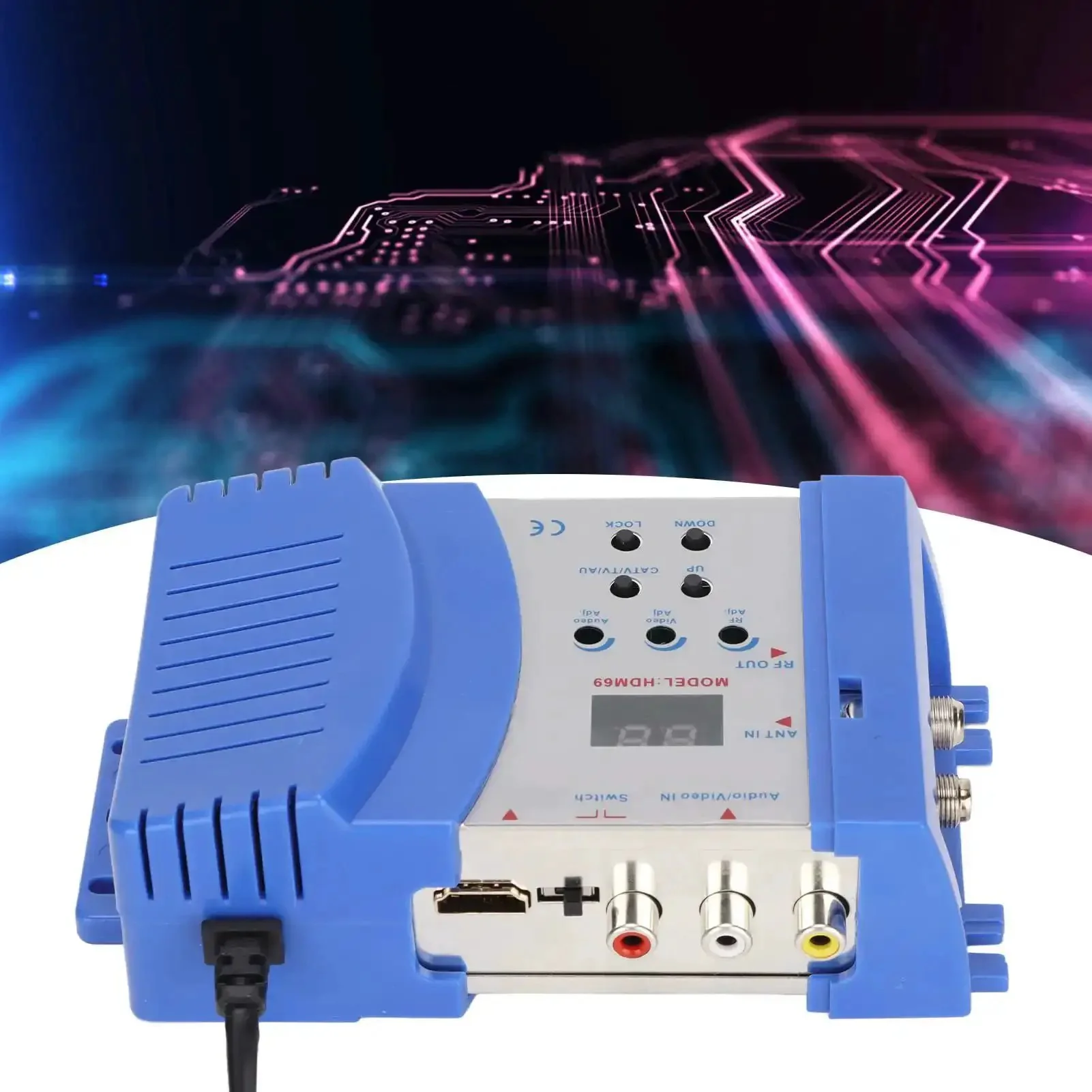 HDMI Modulator For Home TV RF Modulator Converts AV To RF In PAL NTSC VHF UHF Dual Frequency Output Adjustable AV Level Supports 1080P 1080i 720P 576P 576i 480p 90 To 240V Power F Female Connector - Image 9