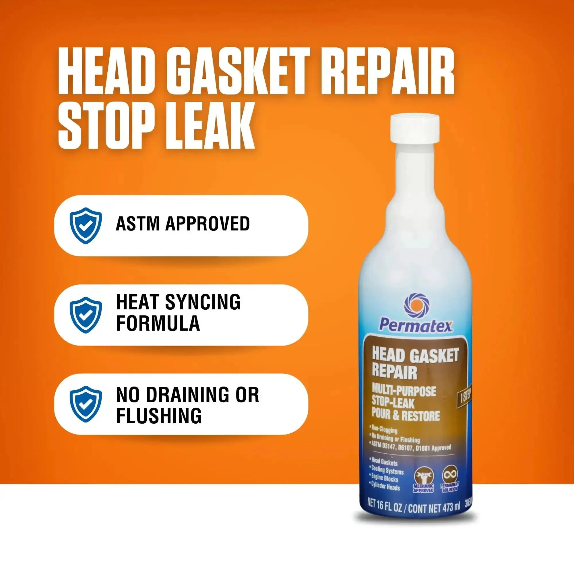 Head Gasket Stop Leak Sealant 16 Fl Oz For Cars And Trucks Seals Head Gasket Leaks And Prevents Future Overheating A Budget Friendly DIY Repair Solution - Image 6