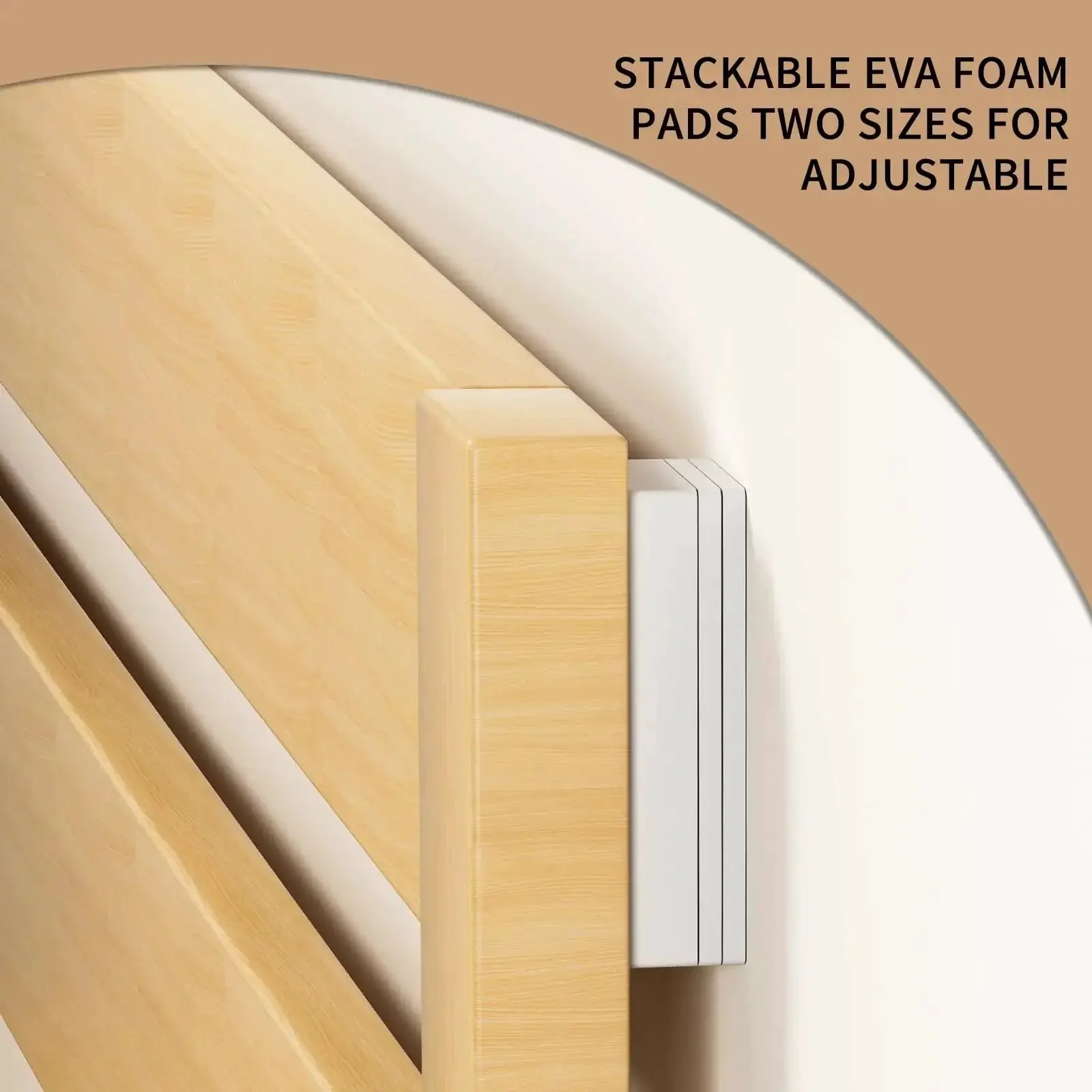 Headboard Wall Protectors And Anti Vibration Pads For Beds And Furniture, EVA Foam Cushions, 8Pcs 15mm And 10Pcs 5mm Thick, Noise Reducing Stoppers, No More Bed Wobble Or Couch Rattle, Flexible Felt Bumpers - Image 5