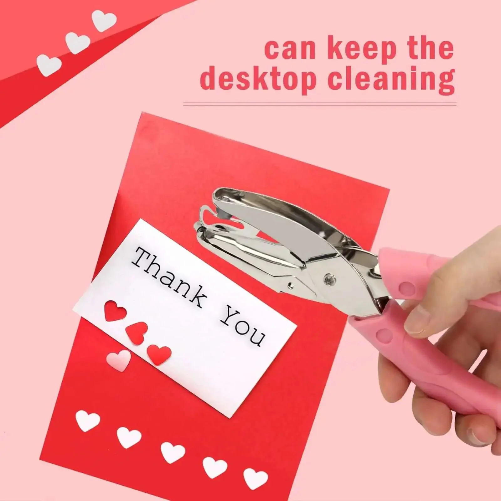 Heart And Star One Quarter Inch Metal Handheld Paper Punch Set With Soft Handled Design For Tags Clothes And Tickets Two Piece Hole Puncher Kit For Crafting Scrapbooking Card Making And Diy Projects - Image 4