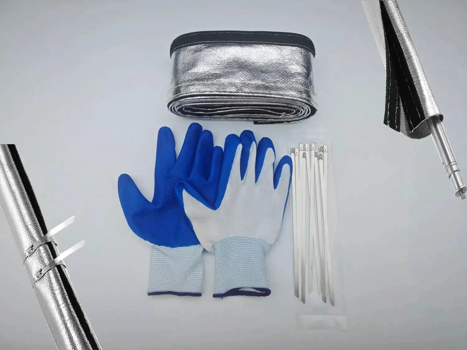 Heat Shield Sleeve For Engine Bay Built To Take The Heat 1 Inch By 10 Foot Aluminized Firewall Sleeving That Protects Wires Hoses And Cables From Extreme Heat With Hook And Loop Wrap And Includes 10 Stainless Steel Zip Ties - Image 7