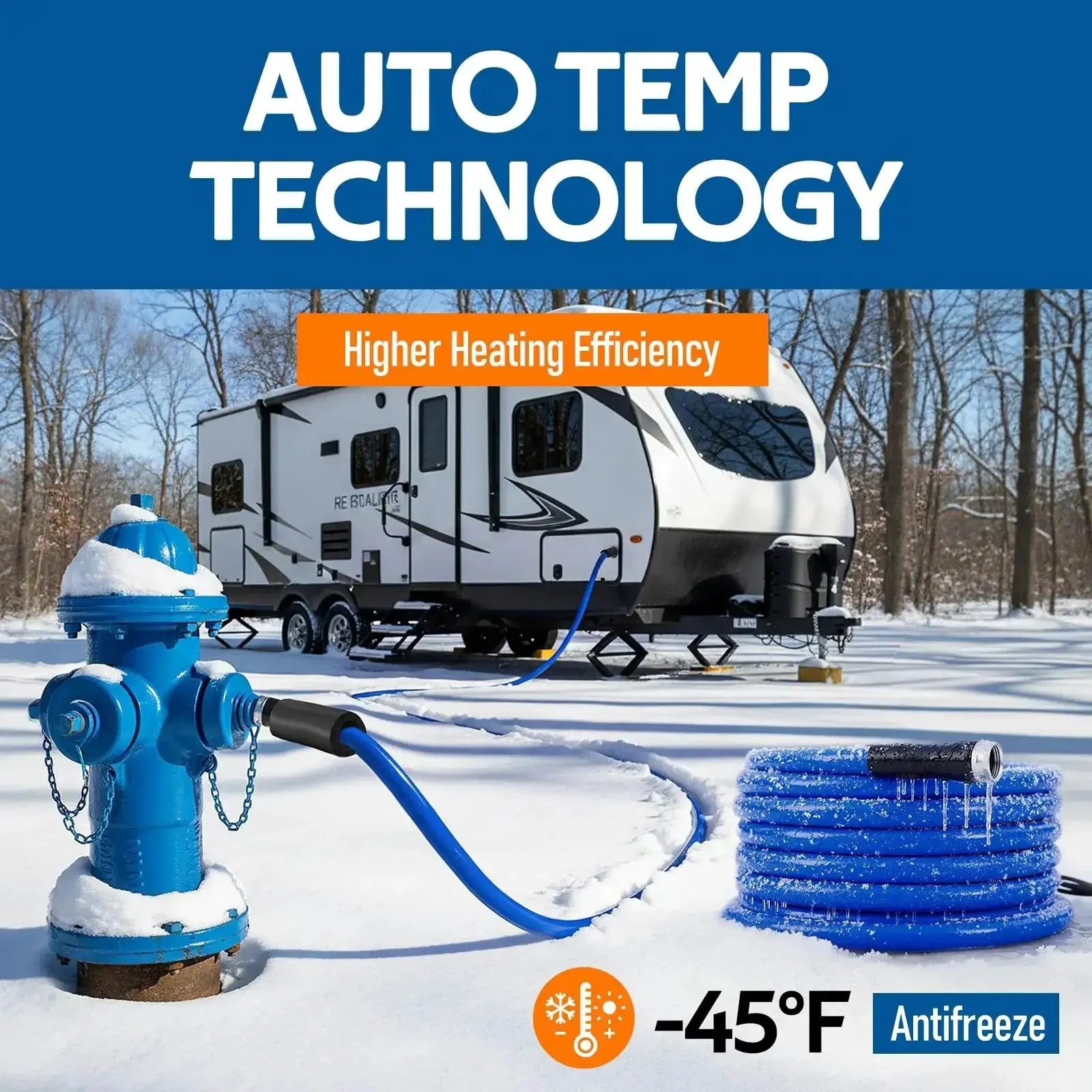 Heated Water Hose For RV And Campers With Ultra Low Temp Protection To Minus 45 Degrees Fahrenheit All Season Anti Freeze Easy Setup Includes Storage Bag 3 Year Warranty Great For Drinking Water On The Road Livestock - Image 5