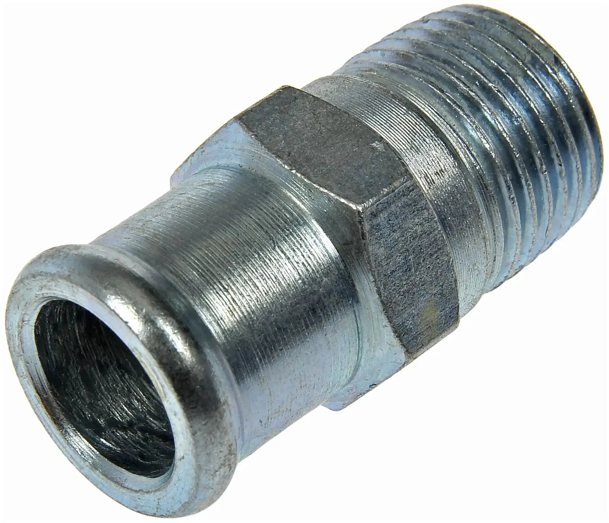 Heater Hose Connector For Three Quarter Inch Hose To Half Inch NPT With One And Three Quarter Inch Long Universal Fit Durable OE Replacement Leak Free And Easy Install