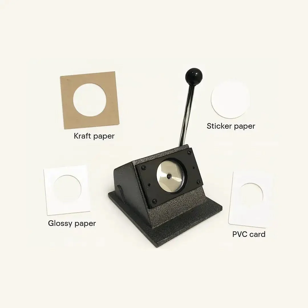 Heavy Duty 1 Inch Circle Punch Cutter Button Maker For Paper Craft And Diy Projects, Die Cutting Tool Cuts 35 mm Circles To Fit 25 mm Button Designs, All Metal Construction With Ergonomic Long Handle - Image 3