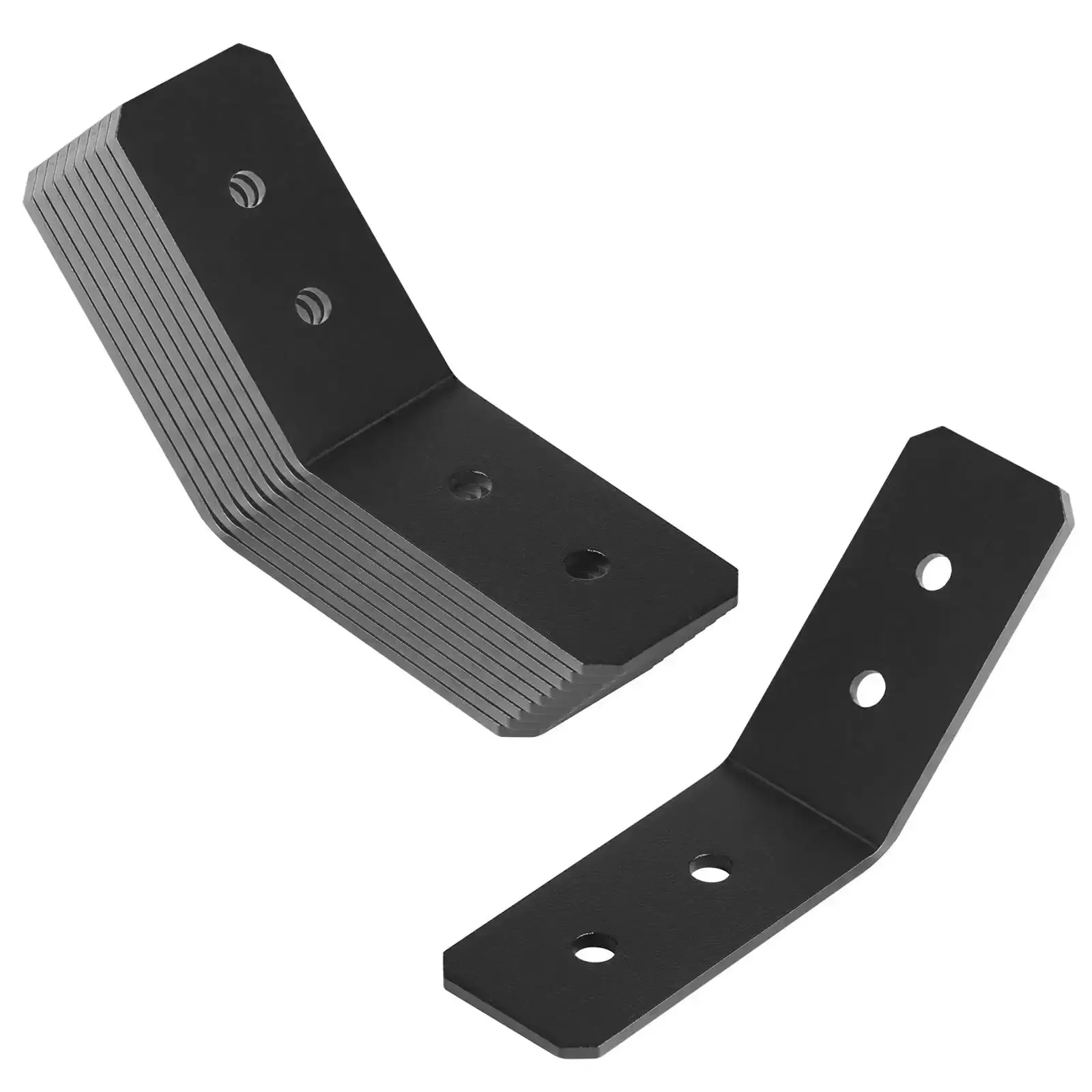 Heavy Duty 10 Pack Flush Inside 45 Degree Angle Brackets For 2x2 Lumber Posts, 3x3x1.5 Inch, 11 Gauge Steel, Powder Coated Pergola Fence Post Connector With 7mm Holes For 1/4 Inch Screws - Image 2