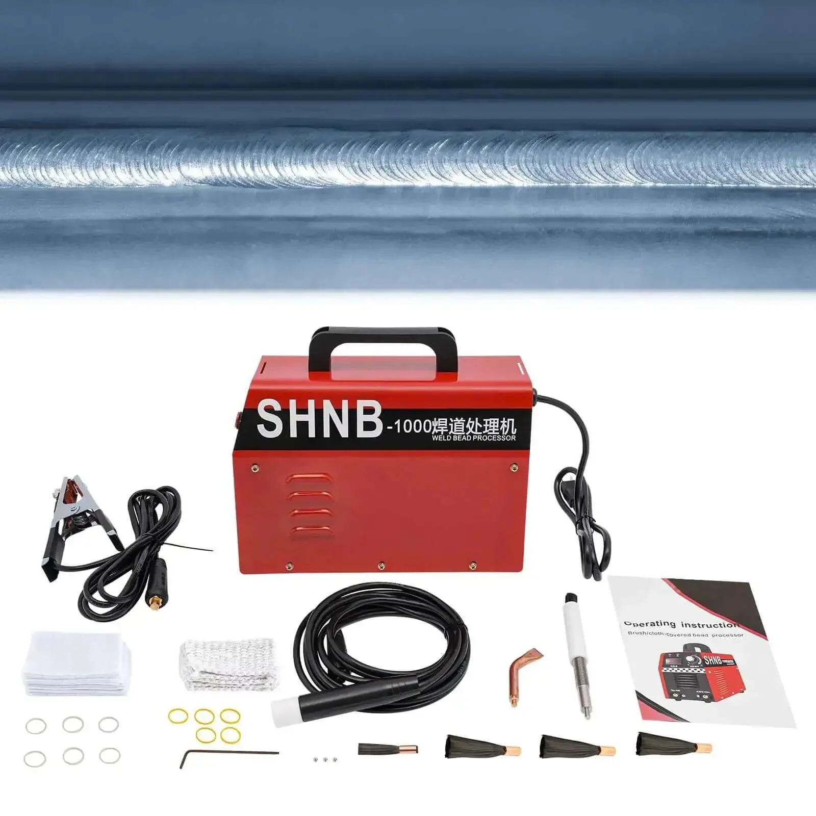 Heavy Duty 1000W Metal Polishing Tool With Adjustable Voltage, LED Display, And Efficient Heat Dissipation, Portable Weld Cleaner For Stainless Steel, Automotive, And Industrial Metalwork - Image 3
