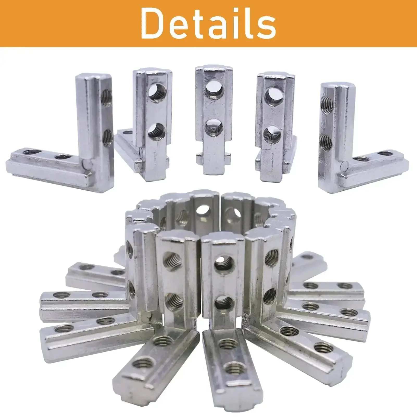 Heavy Duty 1010 Aluminum Extrusion L Shape Corner Brackets Kit 12 Pack With Screws And Wrench For Quick 90 Degree Joints In 1010 Profile Projects And DIY Frame Builds - Image 2