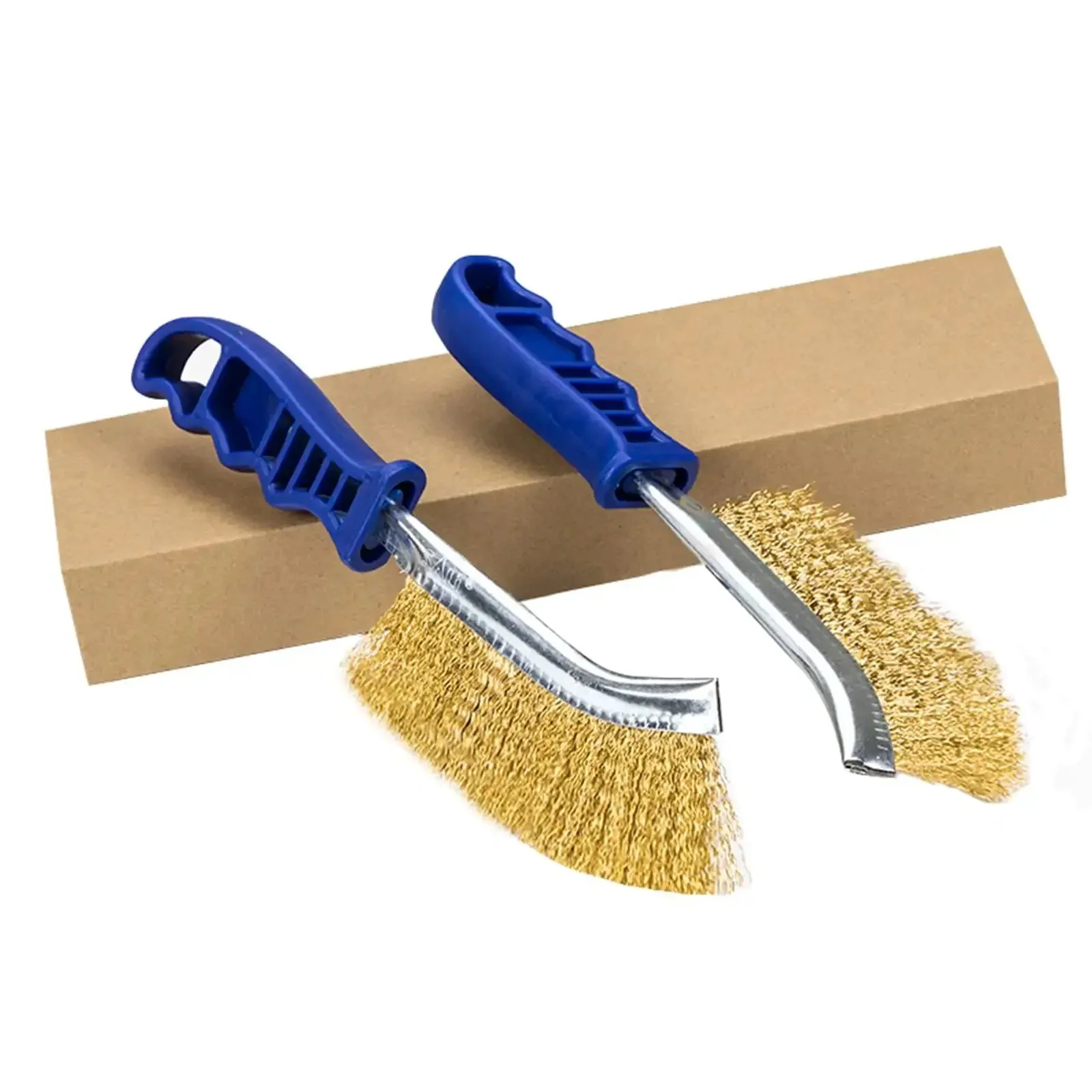 Heavy Duty 11 Inch Wire Brush Set With Plastic Handle For Automotive Jobs Grill Cleaning Rust And Paint Removal Welding Slag And Household Use More And Thicker Bristles Pack Of 2