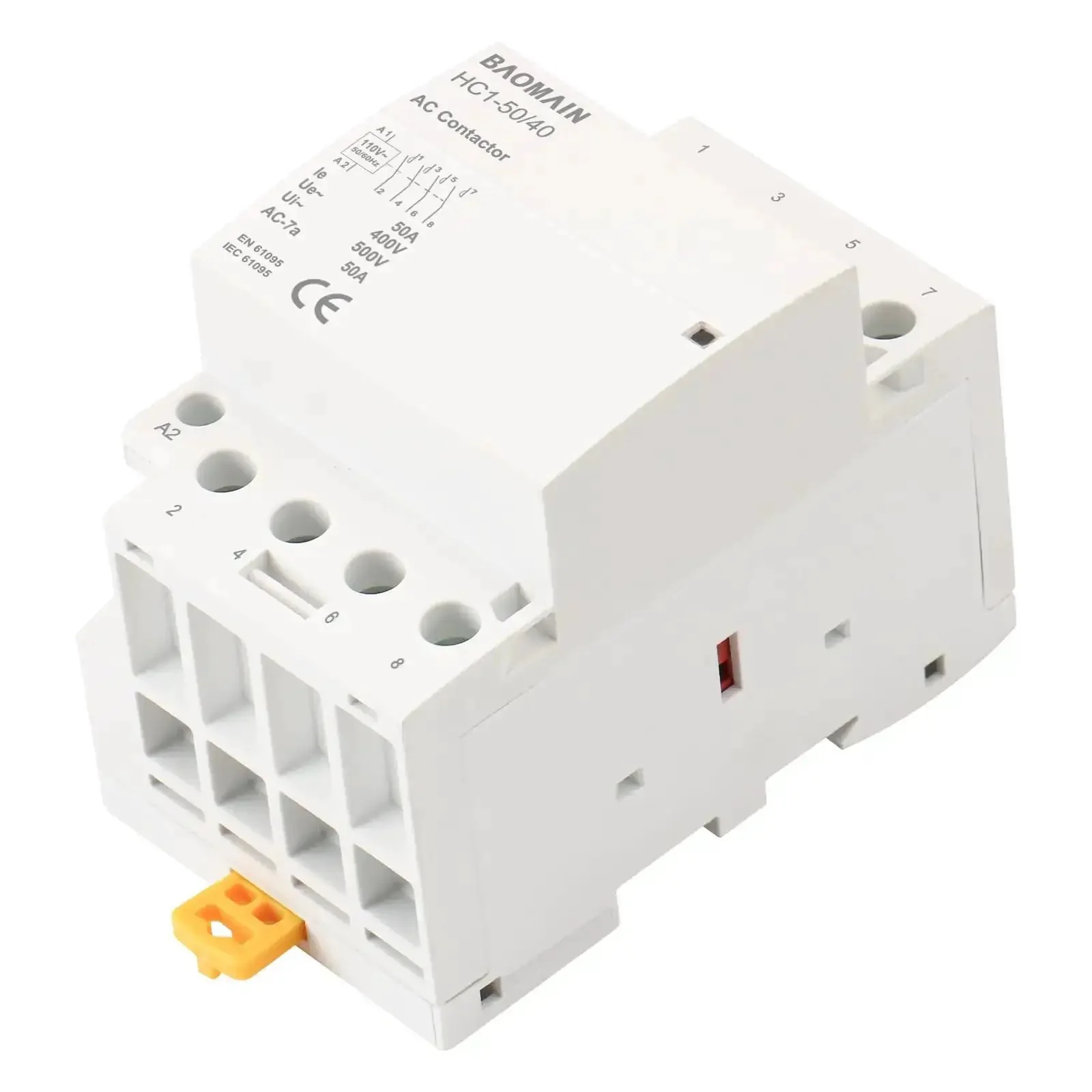 Heavy Duty 110V AC 4 Pole Contactor With Four Normally Open Contacts, 50A Rating, DIN Rail Mount, Built To Handle HVAC Motors Pumps And Lighting Control, Supports Multi Load Switching For Three Phase Compressors And Auxiliary Circuits - Image 2