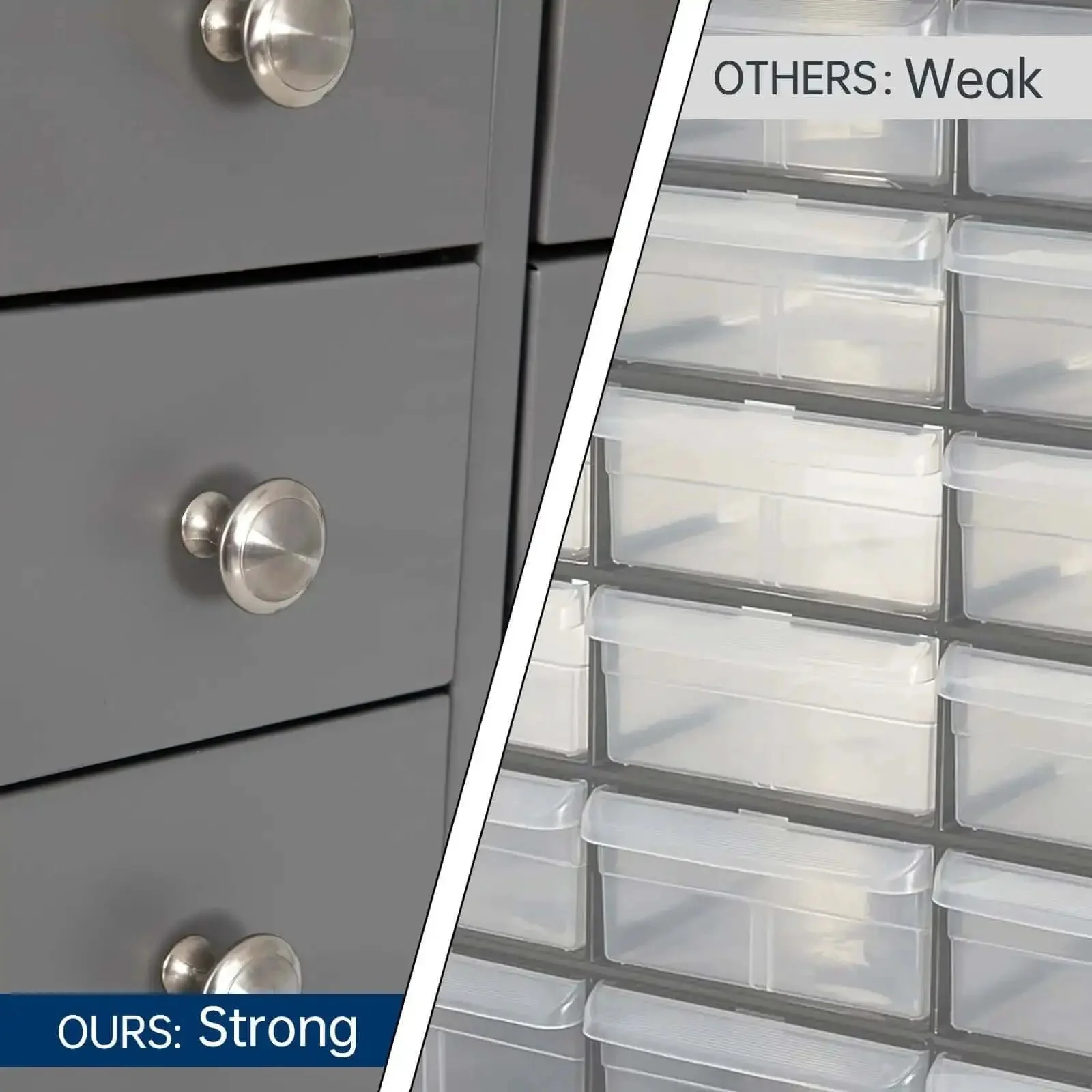 Heavy Duty 12 Drawer Metal Parts Cabinet For Workshop Garage And Office With Corrosion Resistant Galvannealed Steel Powder Coated Finish 12 Fully Enclosed Drawers No Assembly Required Modular And Stackable Design Durable Hardware Organizer - Image 6