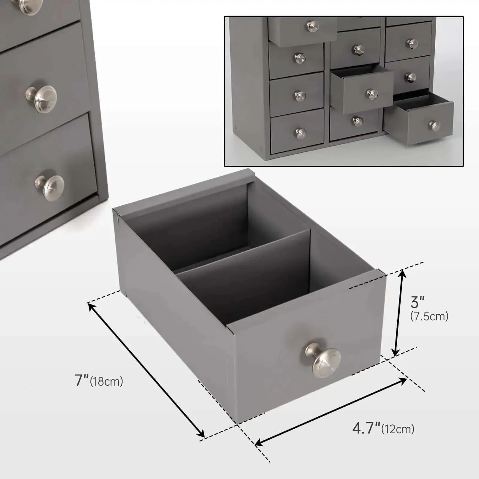 Heavy Duty 12 Drawer Metal Parts Cabinet For Workshop Garage And Office With Corrosion Resistant Galvannealed Steel Powder Coated Finish 12 Fully Enclosed Drawers No Assembly Required Modular And Stackable Design Durable Hardware Organizer - Image 8