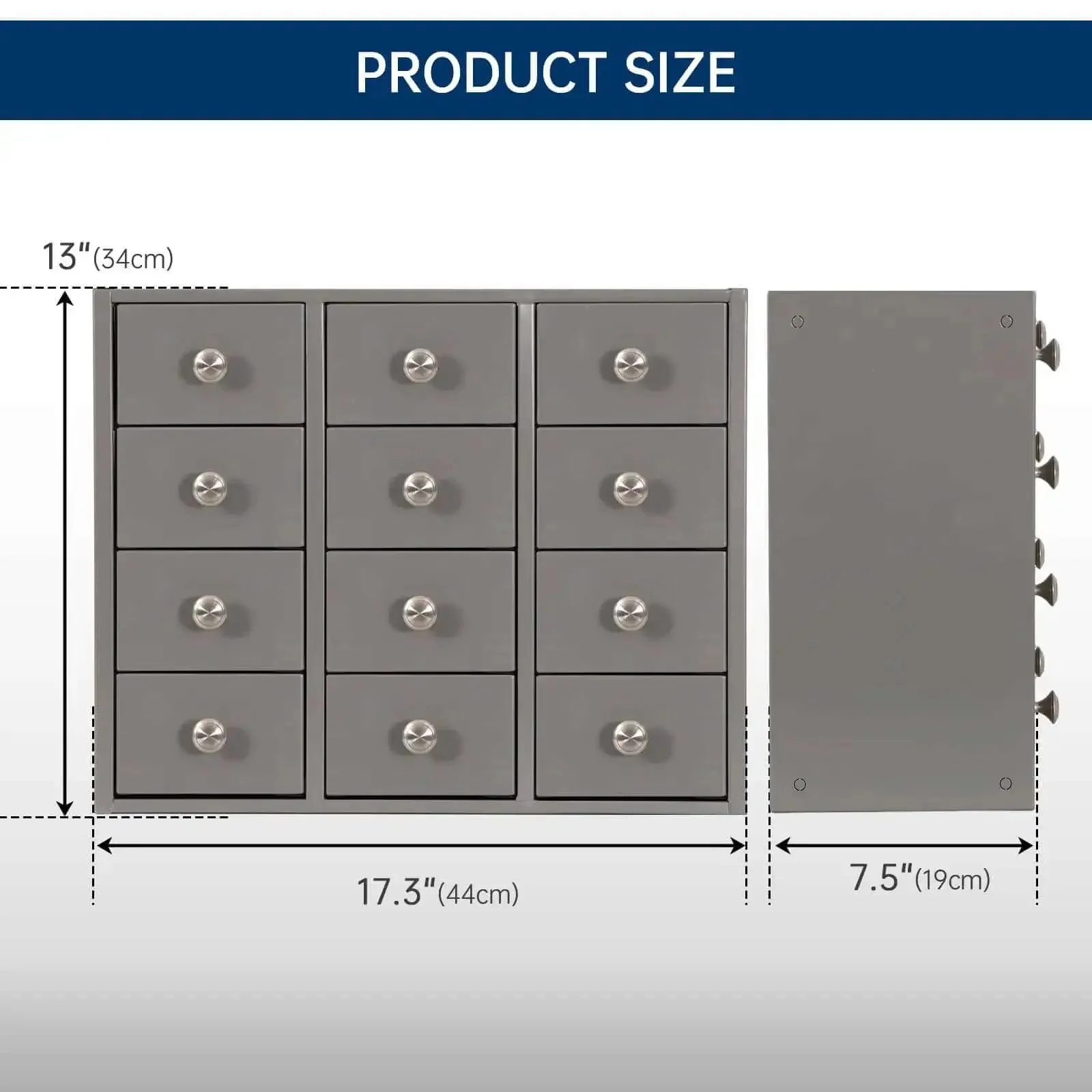 Heavy Duty 12 Drawer Metal Parts Cabinet For Workshop Garage And Office With Corrosion Resistant Galvannealed Steel Powder Coated Finish 12 Fully Enclosed Drawers No Assembly Required Modular And Stackable Design Durable Hardware Organizer - Image 9