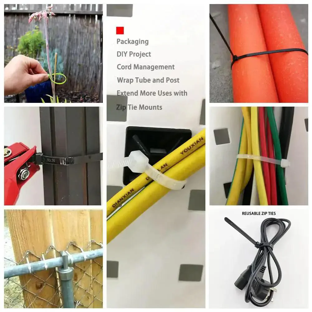 Heavy Duty 12 Inch Outdoor Wire Zip Ties 0.3 Inch Wide 100 Pack Black UV Resistant Nylon 66 Zipties With 120 Lbs Tensile Strength For Cables And Big Bundles - Image 2