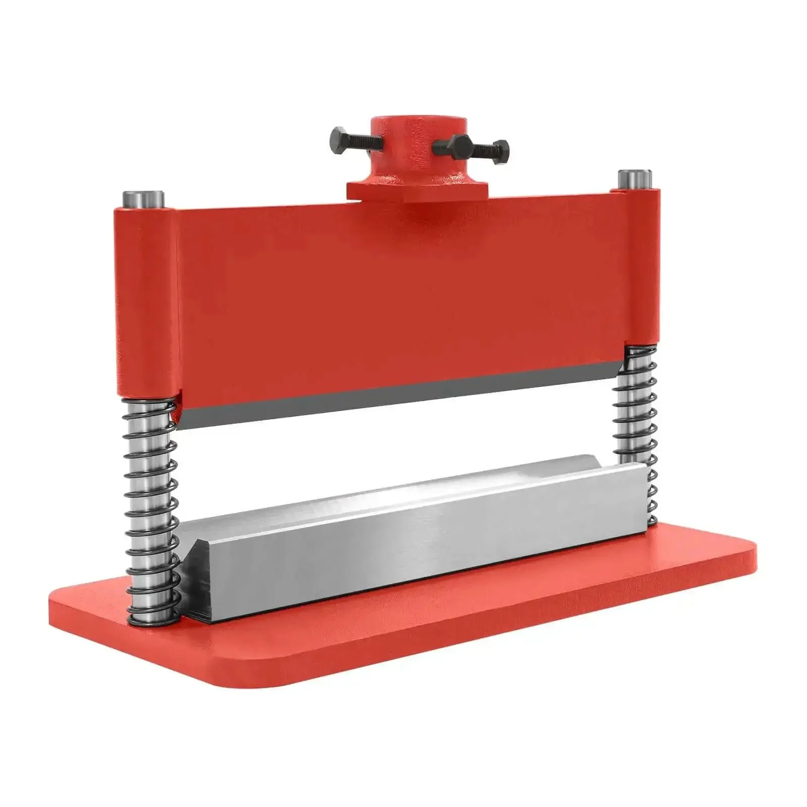 Heavy Duty 12 Inch Press Brake Attachment For 12-20 Ton Hydraulic Shop Presses Built Tough Metal Bending Tool Kit For Sheet Metal 90 Degree Bends 12 Inch Bend Length Three Sixteenth Inch Thickness Red