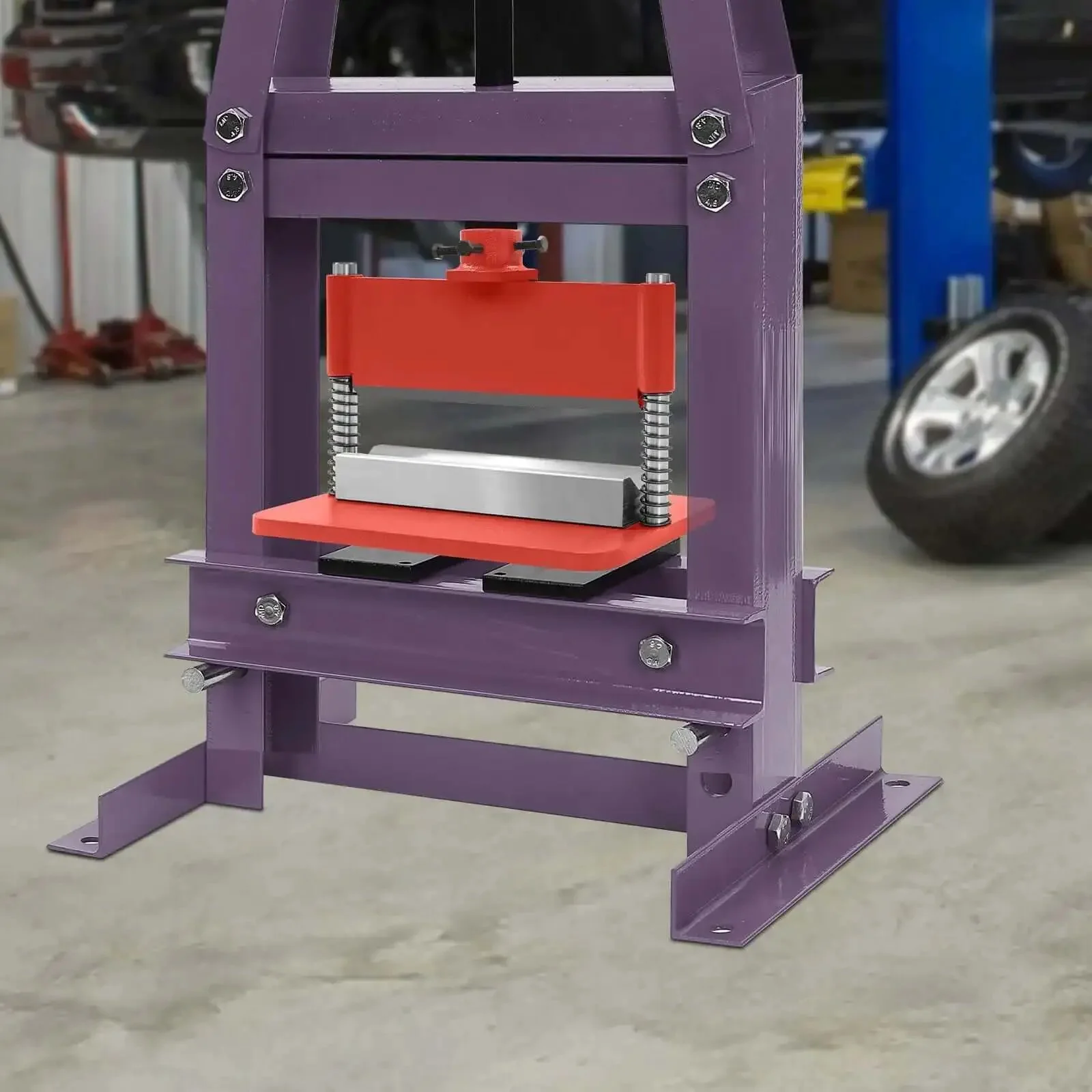 Heavy Duty 12 Inch Press Brake Attachment For 12-20 Ton Hydraulic Shop Presses Built Tough Metal Bending Tool Kit For Sheet Metal 90 Degree Bends 12 Inch Bend Length Three Sixteenth Inch Thickness Red - Image 5