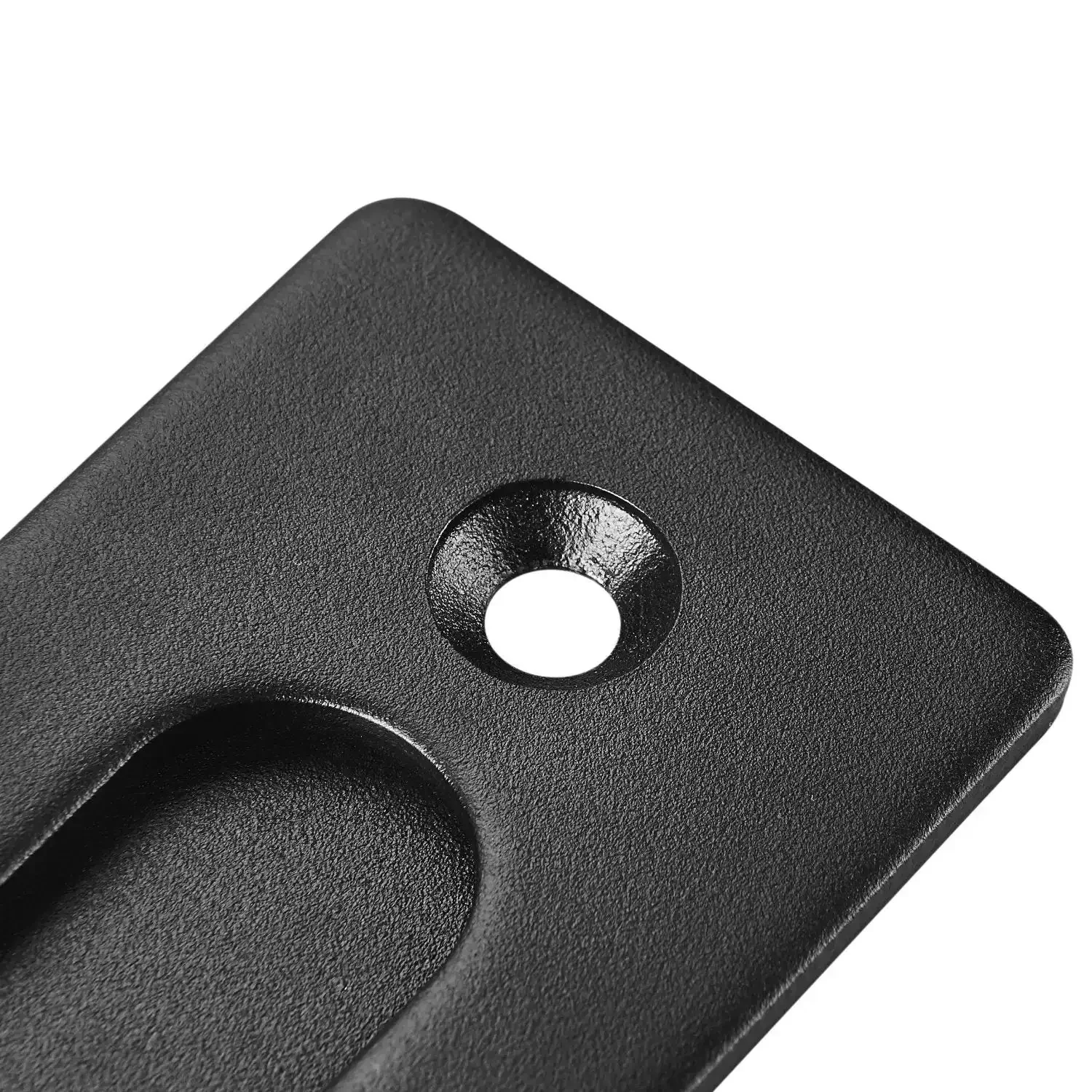Heavy Duty 12 Inch Pull And Flush Barn Door Handle Set, Tough As Nails Matte Black With Ultra Thin Backplate, Fits Doors Up To Two And Three Eighths Inches, Sliding Barn Door Hardware Pack Of 2 - Image 2