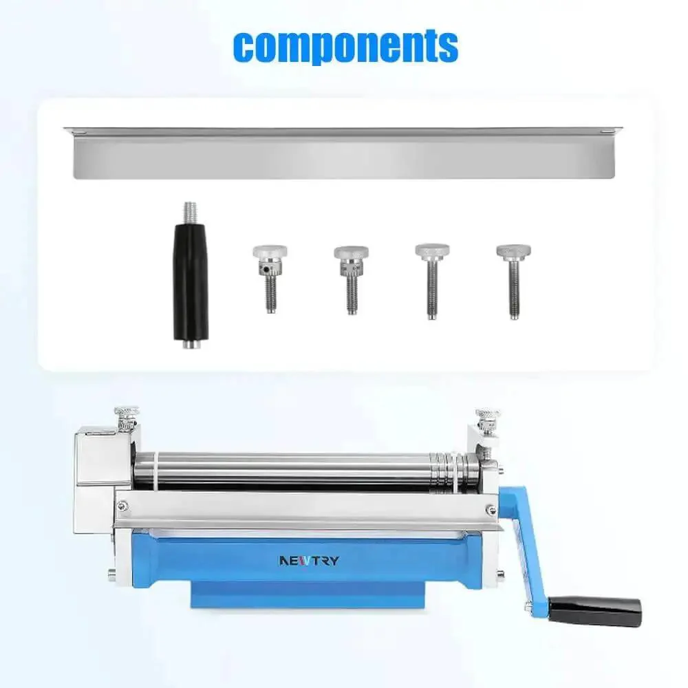Heavy Duty 12.6 Inch Slip Roll Bending Machine With Removable Rollers For Metal Plates Perfect For Stainless Steel And Aluminum Handles Up To 0.1 Inch Steel And 0.08 Inch Stainless With A Wide Sheet Metal Roller - Image 3