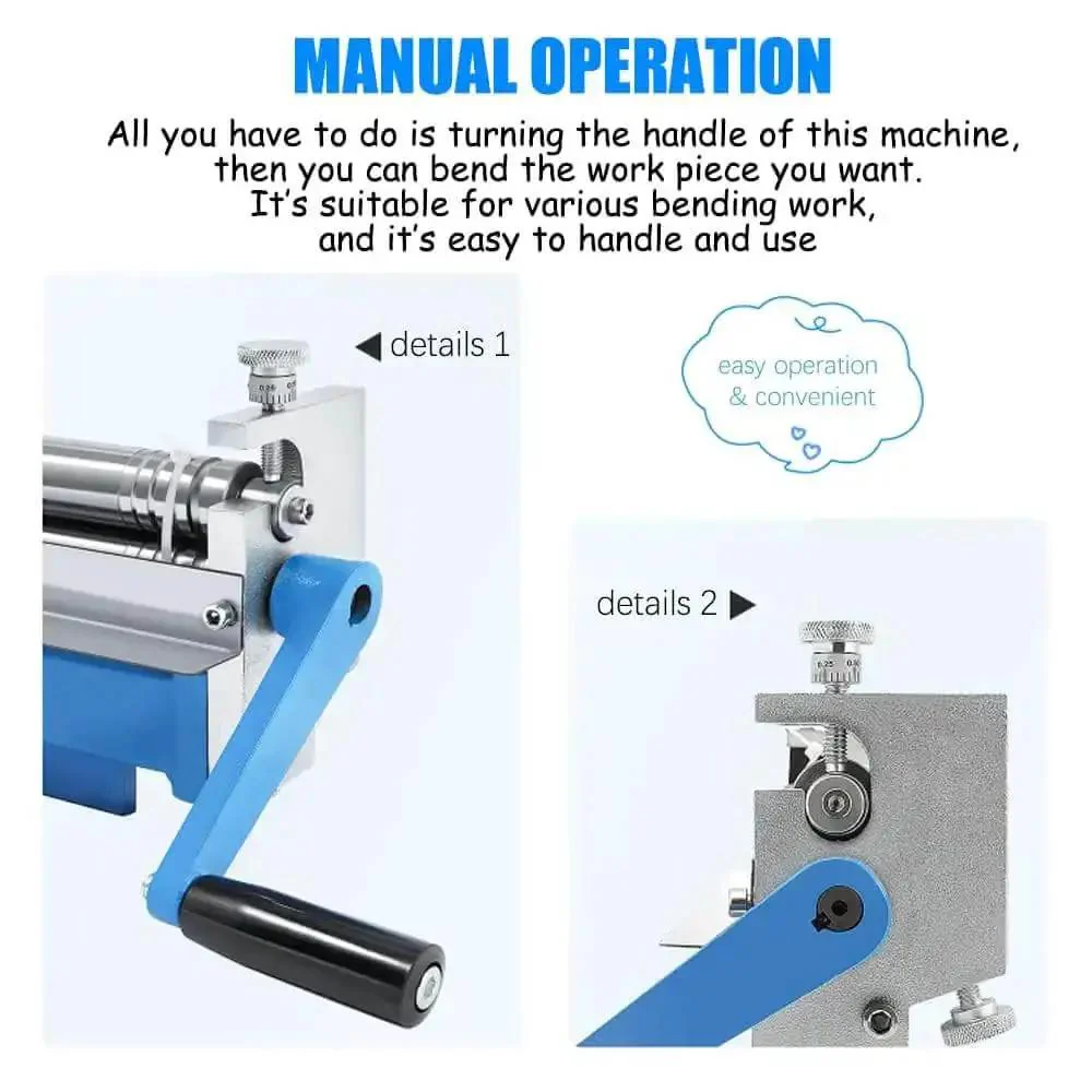 Heavy Duty 12.6 Inch Slip Roll Bending Machine With Removable Rollers For Metal Plates Perfect For Stainless Steel And Aluminum Handles Up To 0.1 Inch Steel And 0.08 Inch Stainless With A Wide Sheet Metal Roller - Image 4