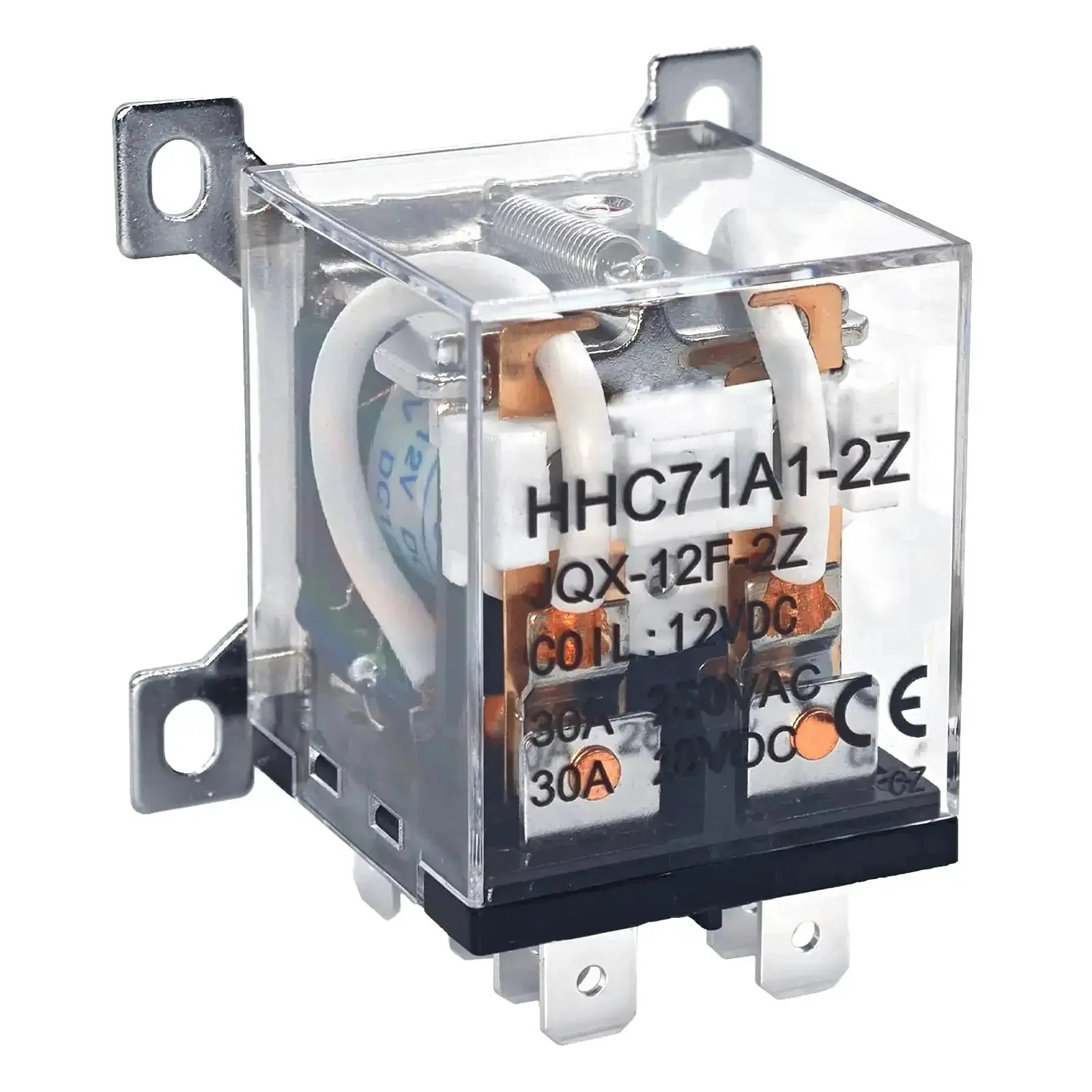 Heavy Duty 12V DC Relay Pack of 2 With 8 Pin Coil, 30A DPDT, 2NO and 2NC Contacts, Flame Retardant Housing, General Purpose Power Switch for Automotive, Industrial, and DIY High Current Loads - Image 4
