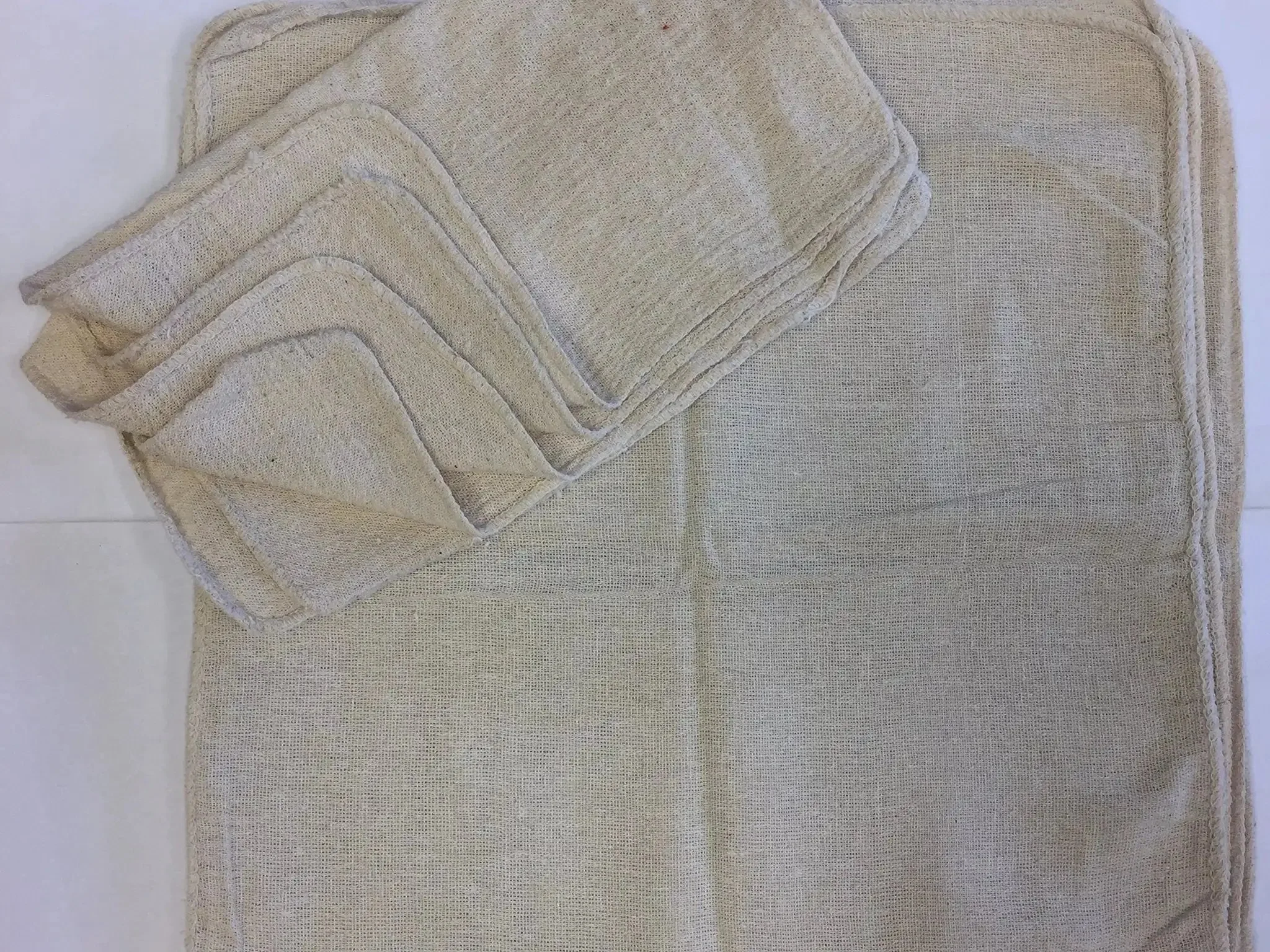 Heavy Duty 13x14 Natural Cotton Shop Towels Rags, Industrial Grade, 1000 Pack for Auto Shops and Garages, Tackling Grease, Oil, Spills, Grime with Absorbent, Durable Cleaning Cloths