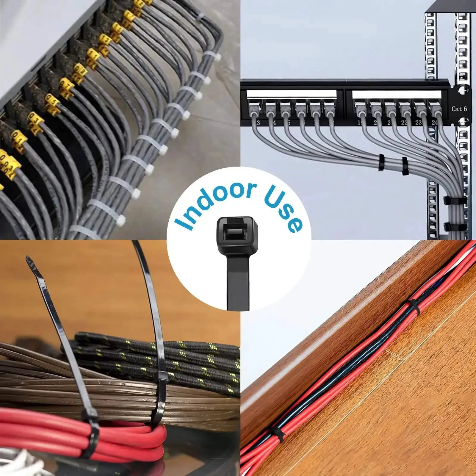 Heavy Duty 14 Inch Zip Ties 100 Pack Black Nylon Cable Ties With 50Lb Tensile Strength UV Resistant For Indoor And Outdoor Use Quick Tie Fasteners For Cables Wires Garden And DIY Projects - Image 3