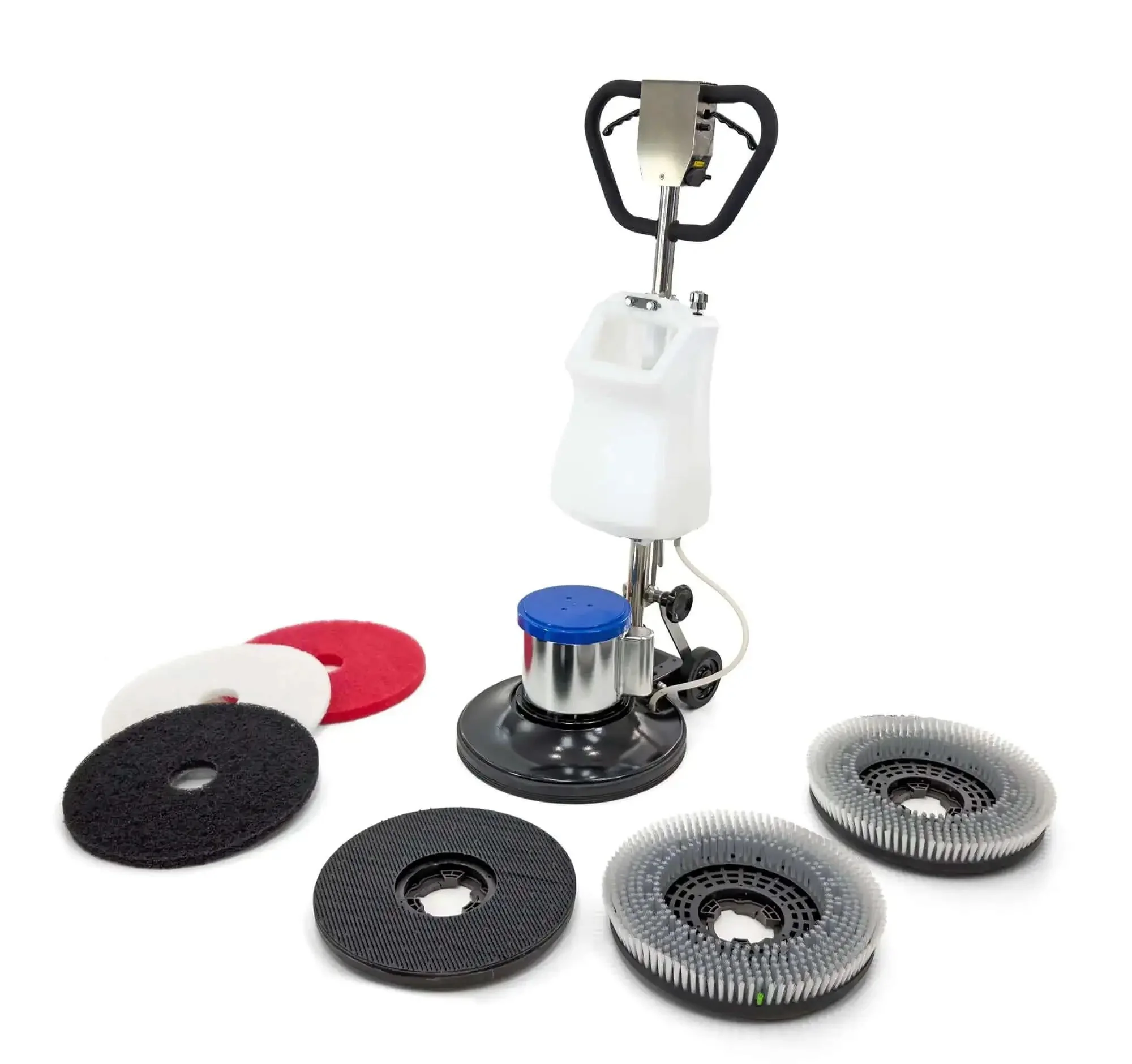 Heavy Duty 17 Inch Floor Buffer Polisher Machine With 1200W Motor And Rugged Metal Body 110V Power 175 RPM Pro Grade Commercial Floor Scrubber Includes Full Attachment Kit For Scrubbing Buffing Stripping And Polishing
