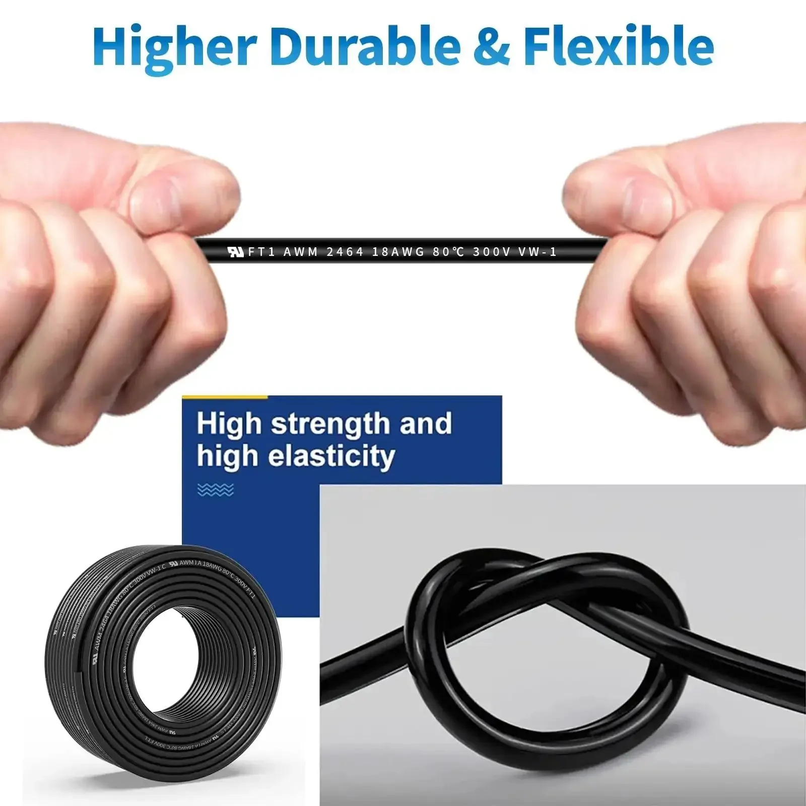 Heavy Duty 18 AWG Two Conductor Shielded Wire 25Ft UL2464 Cable With Tinned Copper For CNC VFD Spindle Stepper Motor 3D Printer Sound Speaker Signal Transmission - Image 3