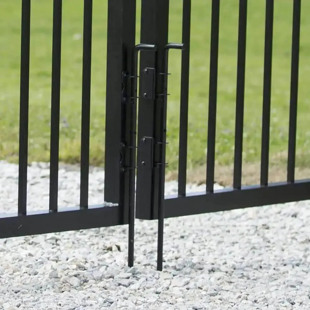 Heavy Duty 18 Inch Cane Bolt Gate Drop Rod For Wood Fences And Doors, Steel Drop Bolt Hardware With Black Powder Coat Finish, Durable Gate Latch To Prevent Gate Drag, Easy Install For Wooden Gates - Image 2