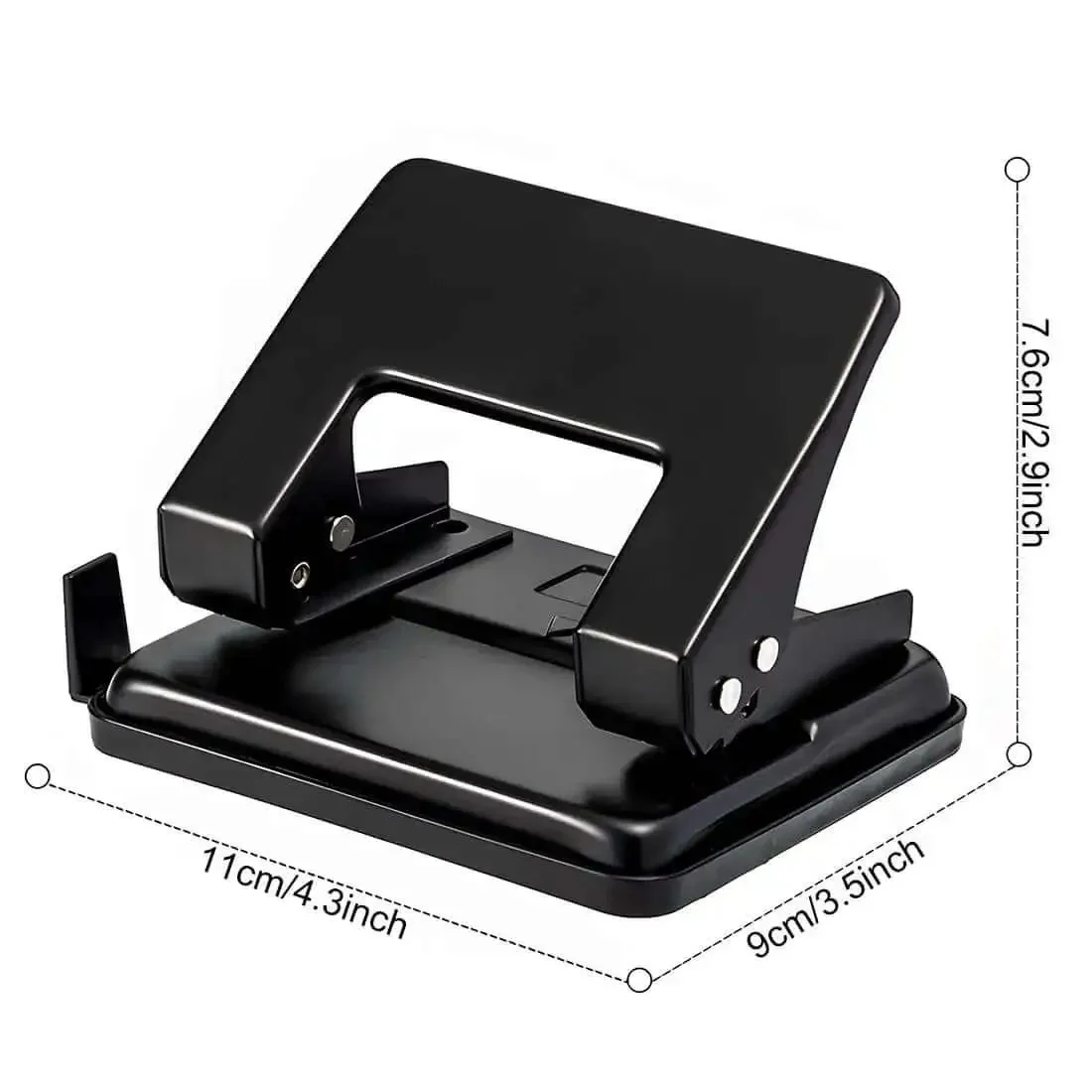 Heavy-Duty 2-Hole Punch Handheld Paper Punch for 20-Sheet Capacity With 50 Percent Less Effort and Built-In Waste Tray Easy-Peasy for Office Home School and Craft Projects - Image 8
