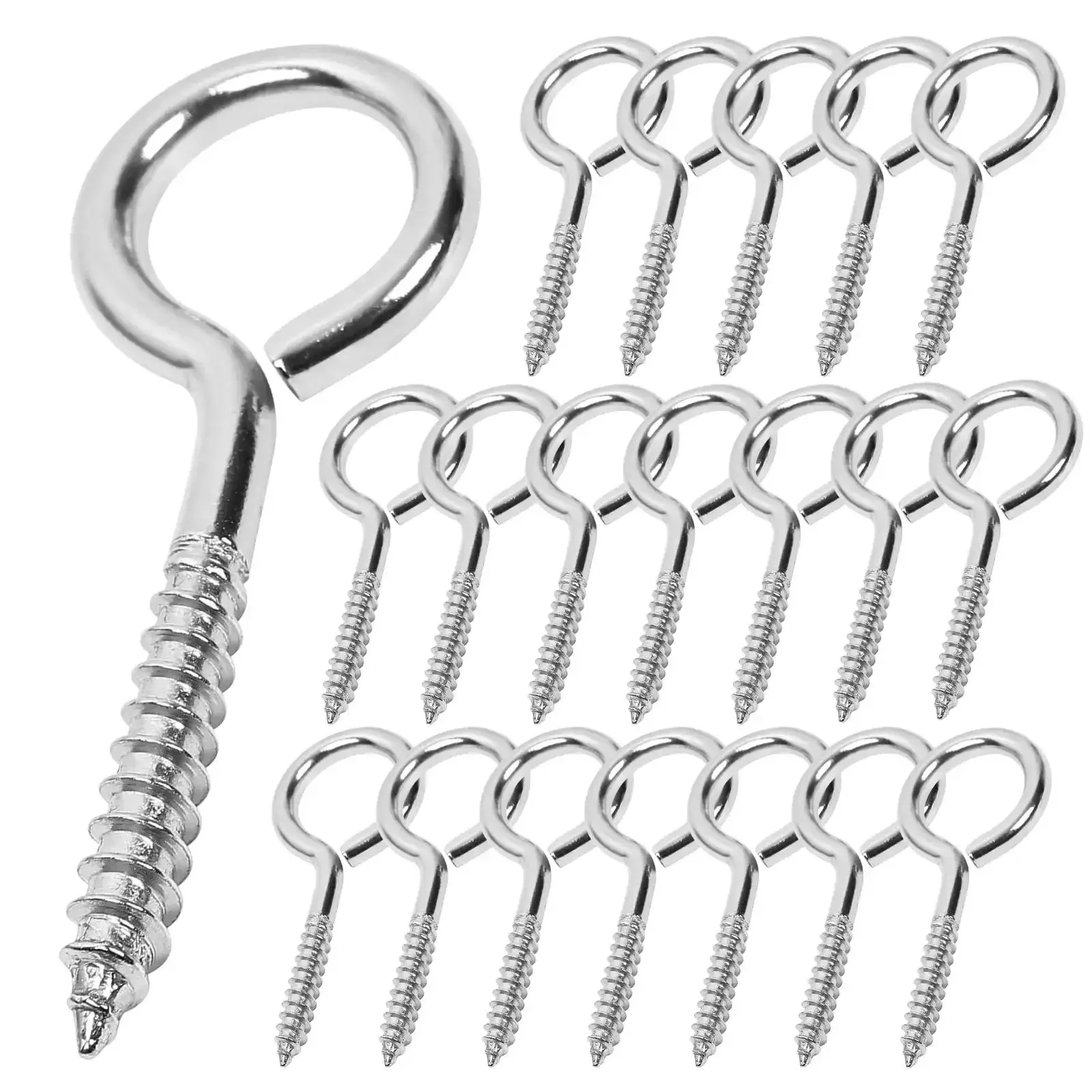 Heavy Duty 2 Inch Screw Eyes Set In 304 Stainless Steel, 10 Pack M3 Eye Hooks, Built Tough Durable Eye Bolts For Indoor And Outdoor Use, Weatherproof Hardware For Hangers, Cords, Tents, And DIY Projects - Image 3
